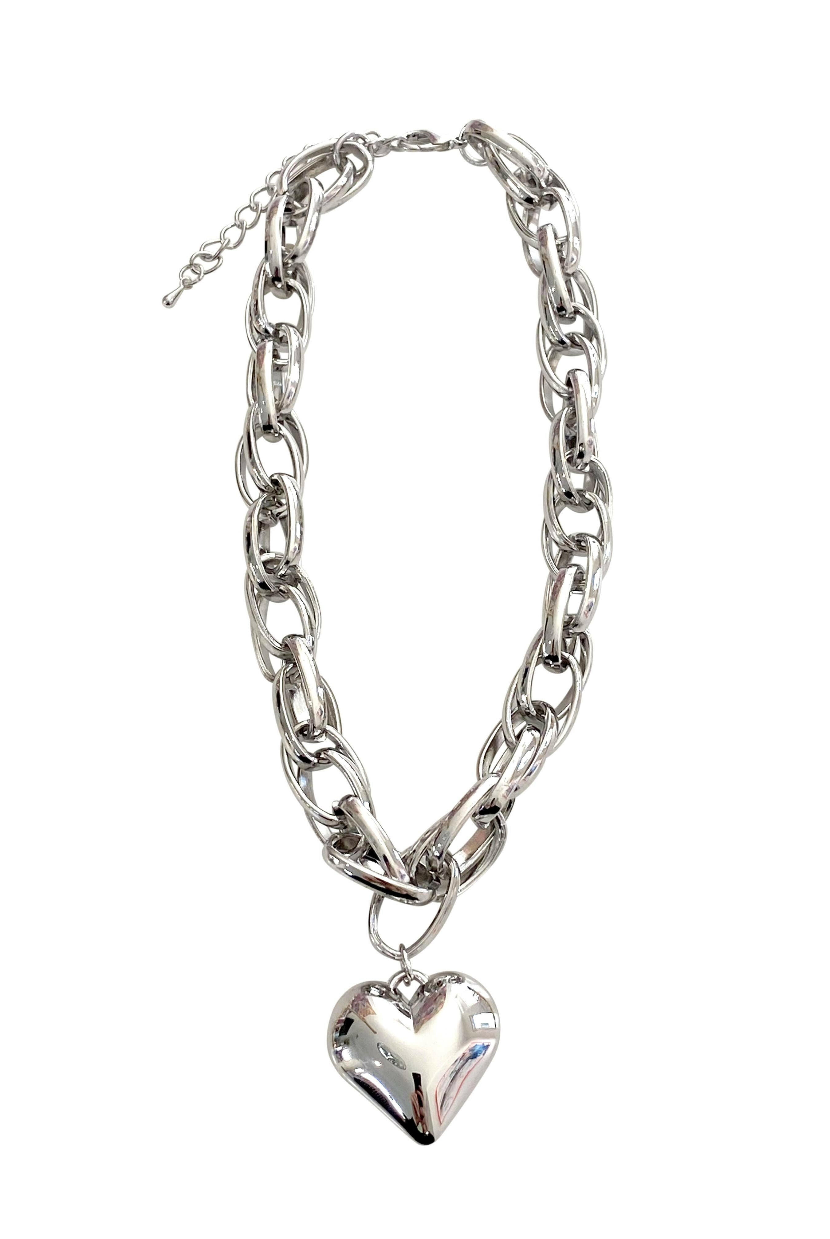 Alyssa Heart Chain Necklace-Necklaces-Krush Kandy, Women's Online Fashion Boutique Located in Phoenix, Arizona (Scottsdale Area)