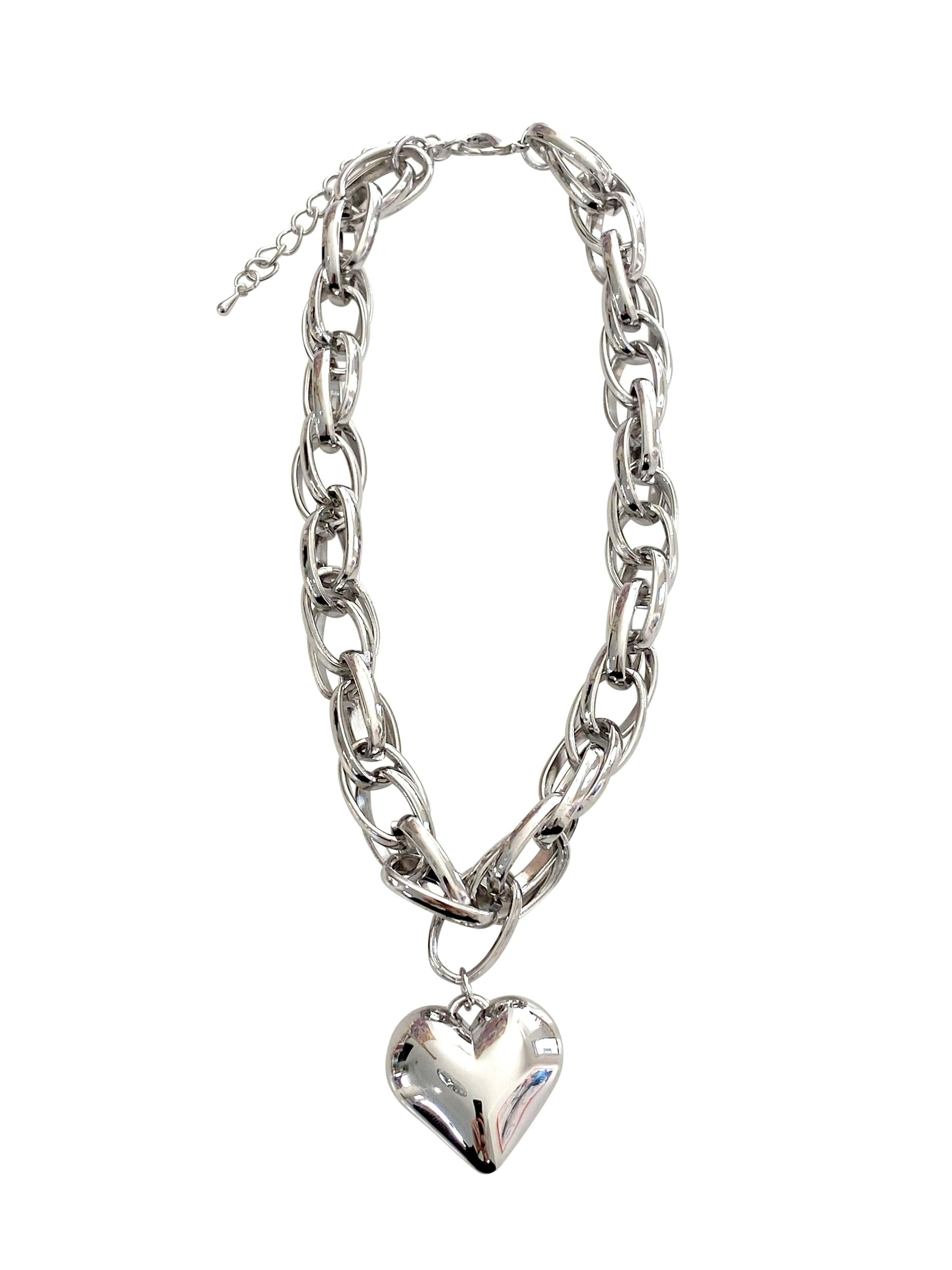 Alyssa Heart Chain Necklace-Necklaces-Krush Kandy, Women's Online Fashion Boutique Located in Phoenix, Arizona (Scottsdale Area)