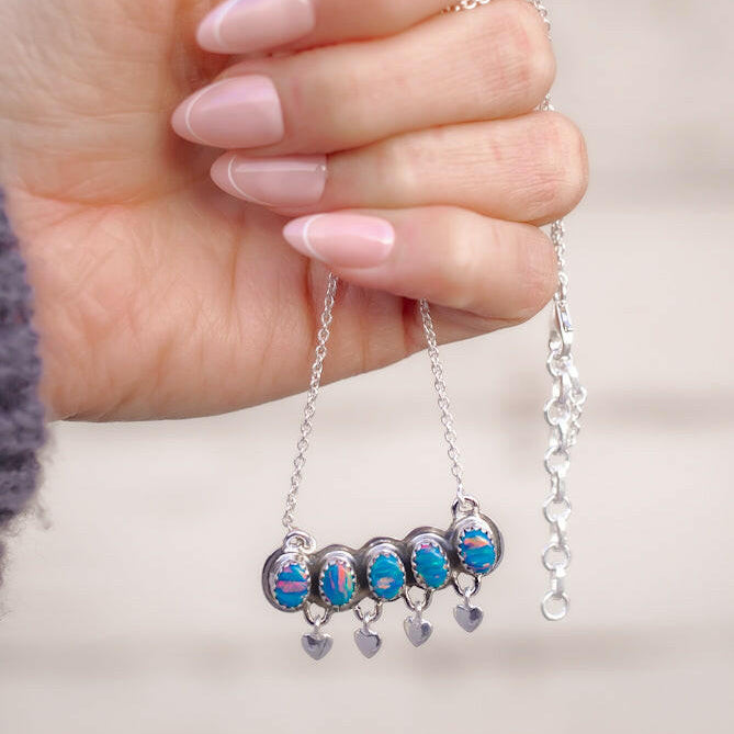 Heart's Desire Stone Necklace-Chain Necklaces-Krush Kandy, Women's Online Fashion Boutique Located in Phoenix, Arizona (Scottsdale Area)