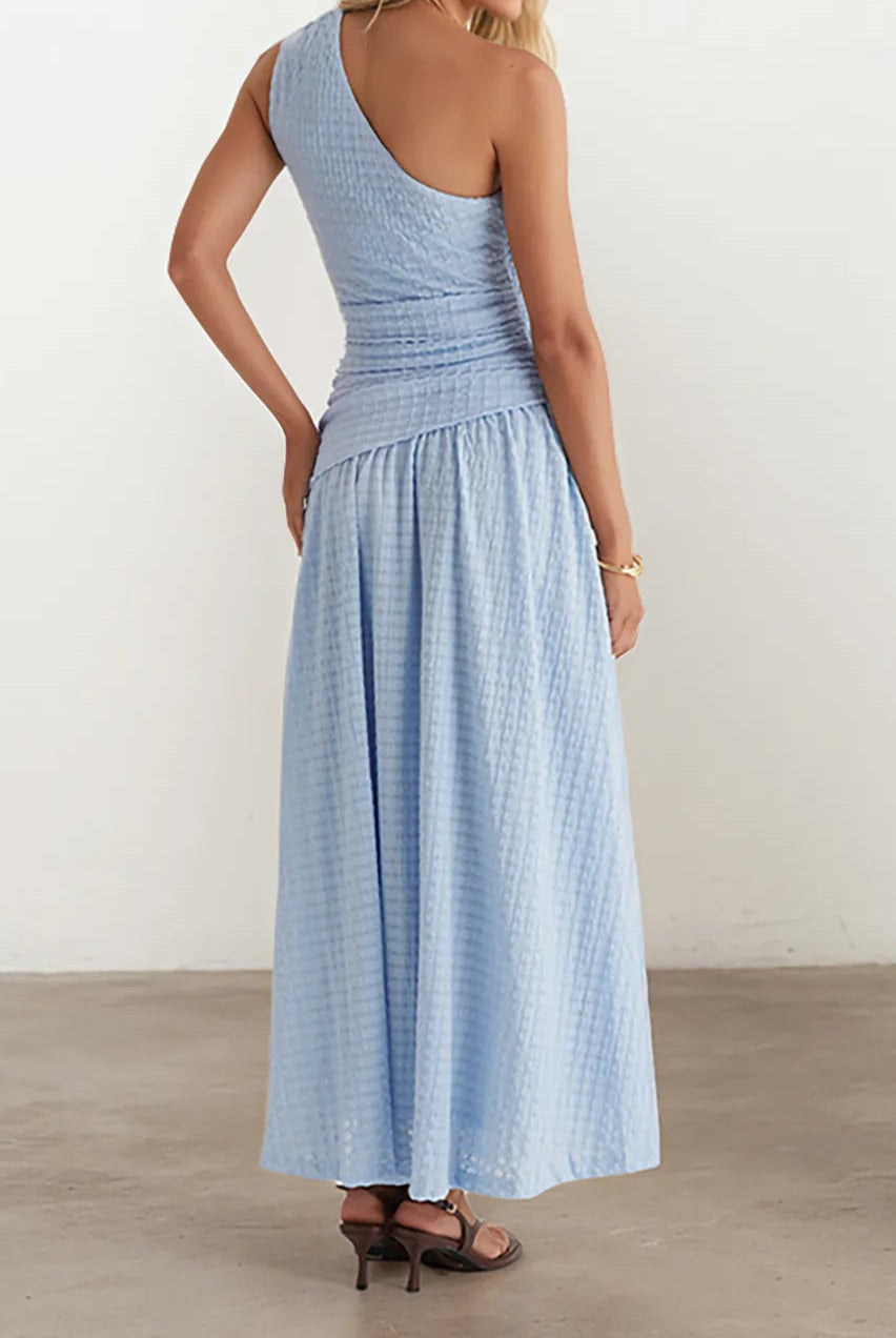 Textured Single Shoulder Dress-Dresses-Krush Kandy, Women's Online Fashion Boutique Located in Phoenix, Arizona (Scottsdale Area)