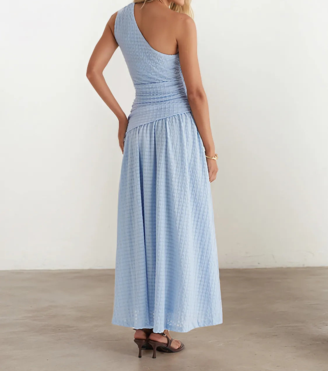 Textured Single Shoulder Dress-Dresses-Krush Kandy, Women's Online Fashion Boutique Located in Phoenix, Arizona (Scottsdale Area)