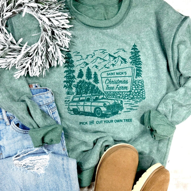 Inside Out Christmas Sweatshirts - NEW COLORS-Graphic Tees-Krush Kandy, Women's Online Fashion Boutique Located in Phoenix, Arizona (Scottsdale Area)