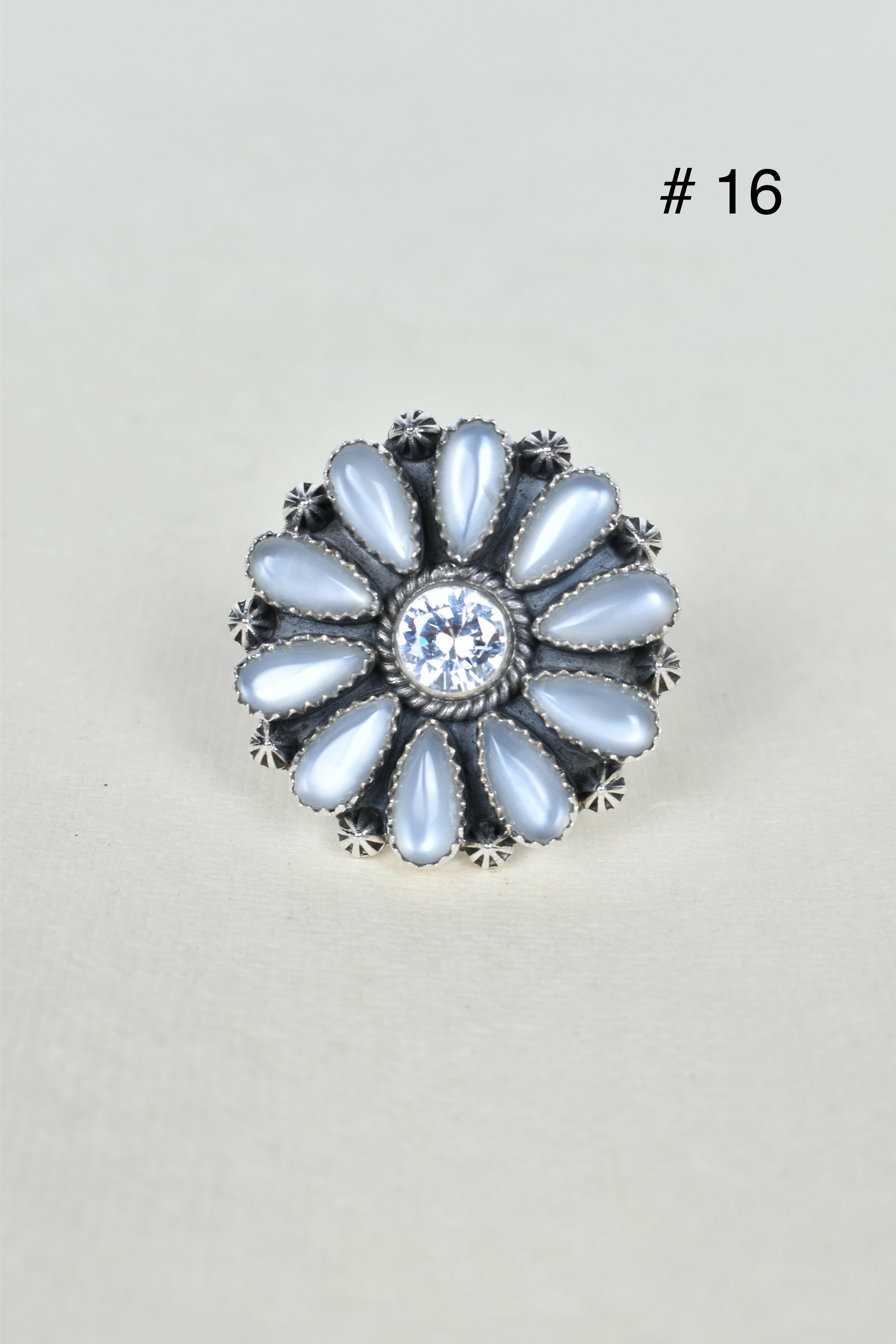 ONE OF A KIND STERLING SILVER CRYSTAL CLUSTER RINGS-Cluster Rings-Krush Kandy, Women's Online Fashion Boutique Located in Phoenix, Arizona (Scottsdale Area)