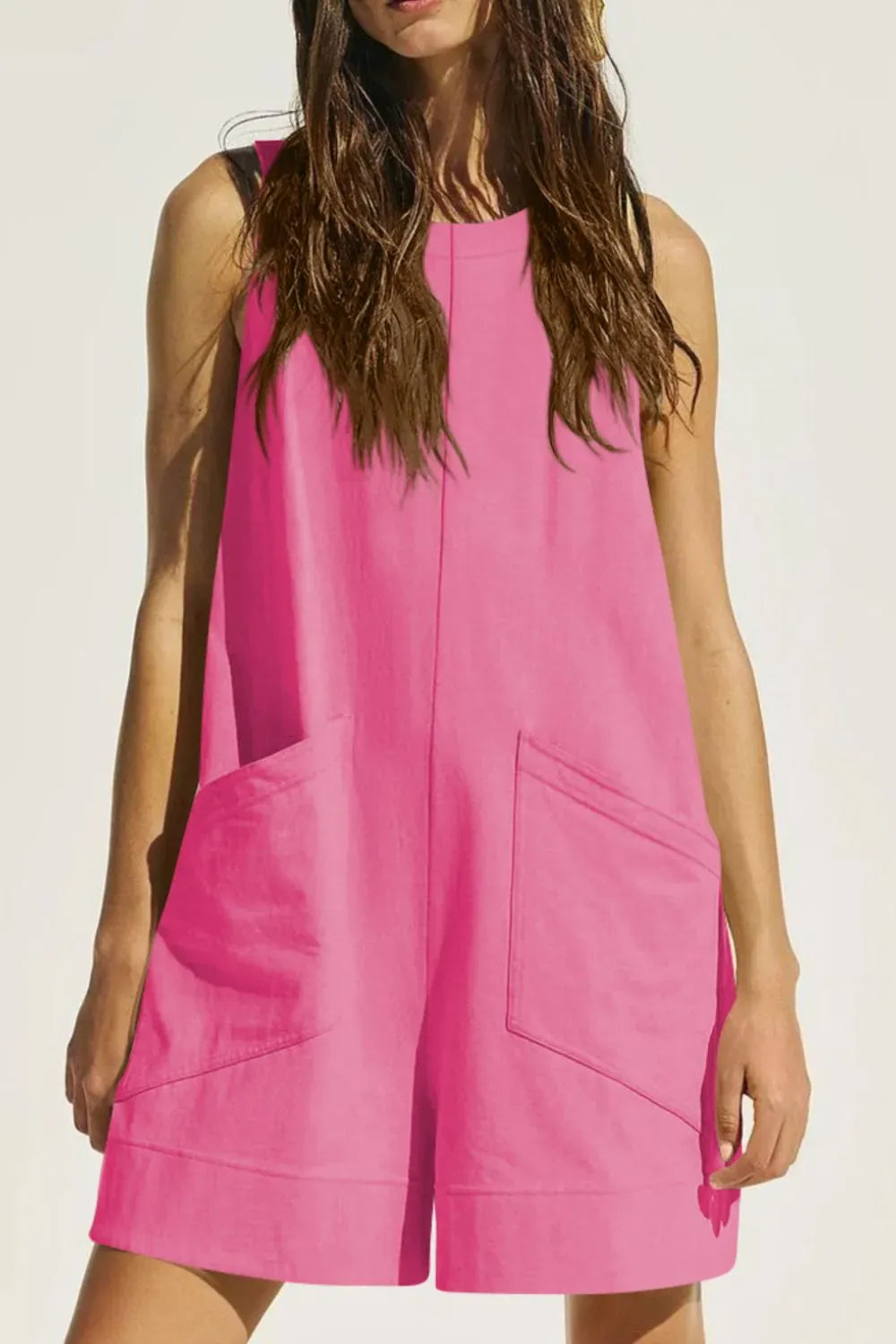 Lovelet Round Neck Sleeveless Romper-Jumpsuits & Rompers-Krush Kandy, Women's Online Fashion Boutique Located in Phoenix, Arizona (Scottsdale Area)