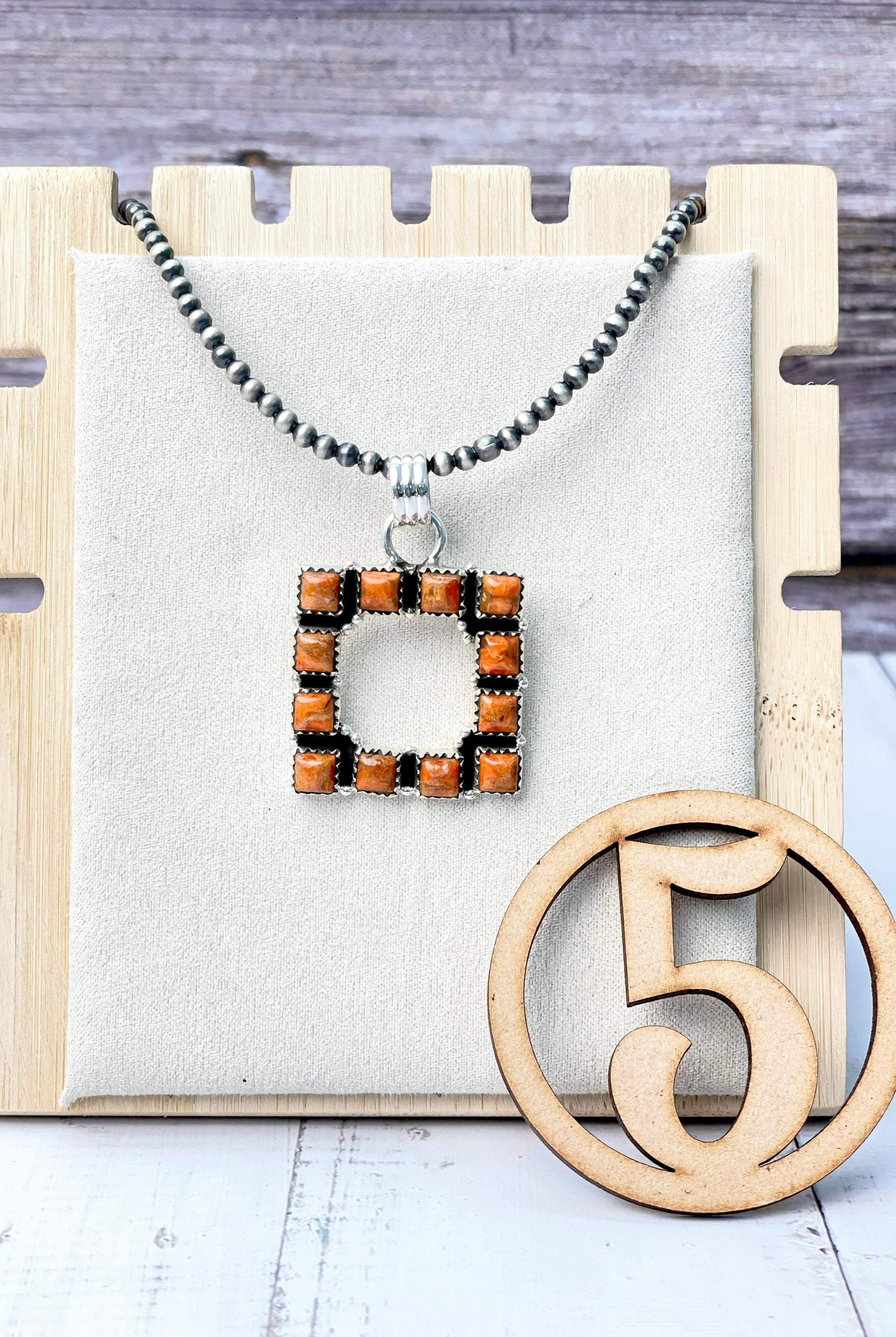 Square Dance Desert Pearl Stone Necklaces-Necklaces-Krush Kandy, Women's Online Fashion Boutique Located in Phoenix, Arizona (Scottsdale Area)