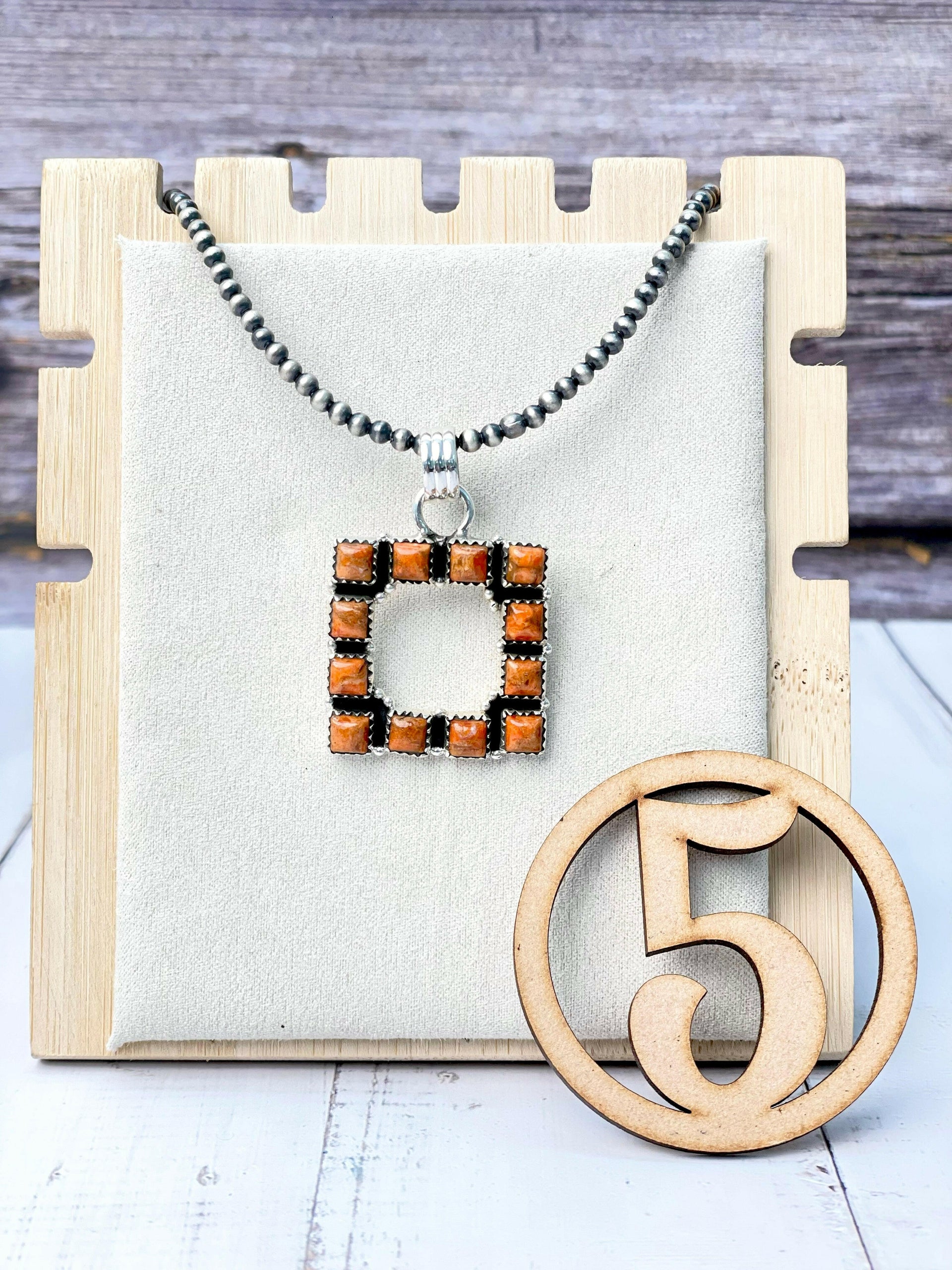 Square Dance Desert Pearl Stone Necklaces-Necklaces-Krush Kandy, Women's Online Fashion Boutique Located in Phoenix, Arizona (Scottsdale Area)