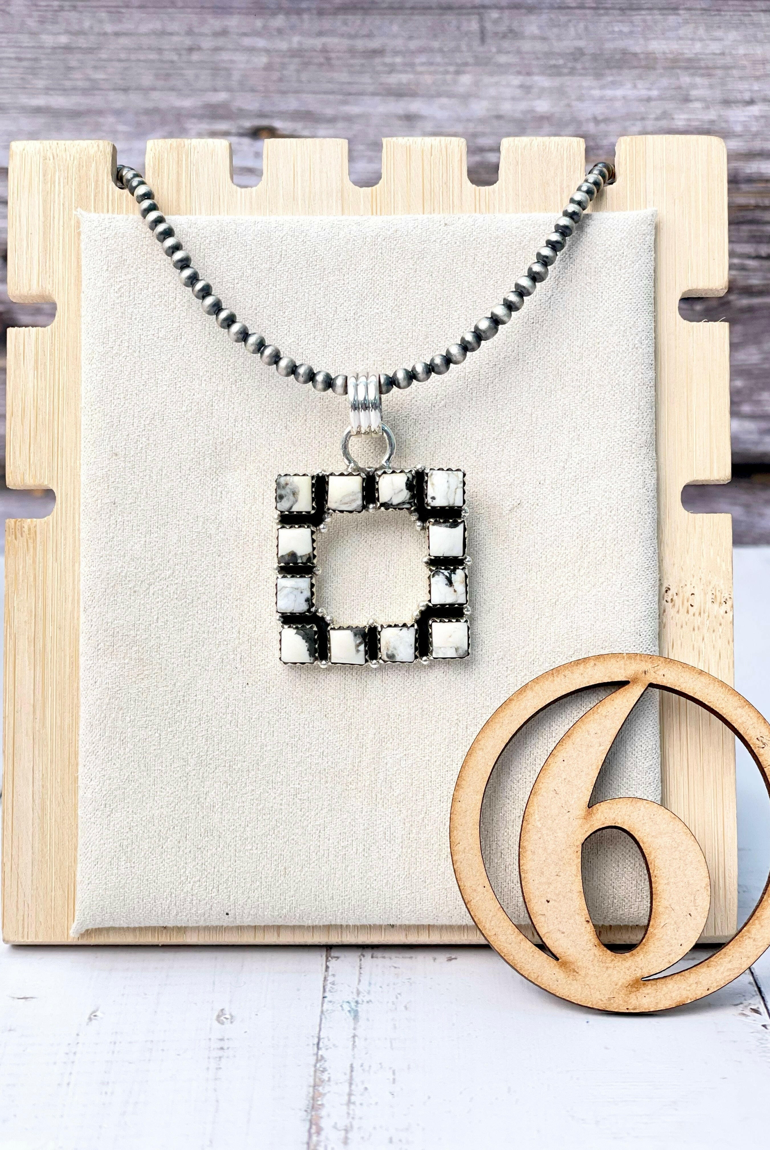 Square Dance Desert Pearl Stone Necklaces-Necklaces-Krush Kandy, Women's Online Fashion Boutique Located in Phoenix, Arizona (Scottsdale Area)