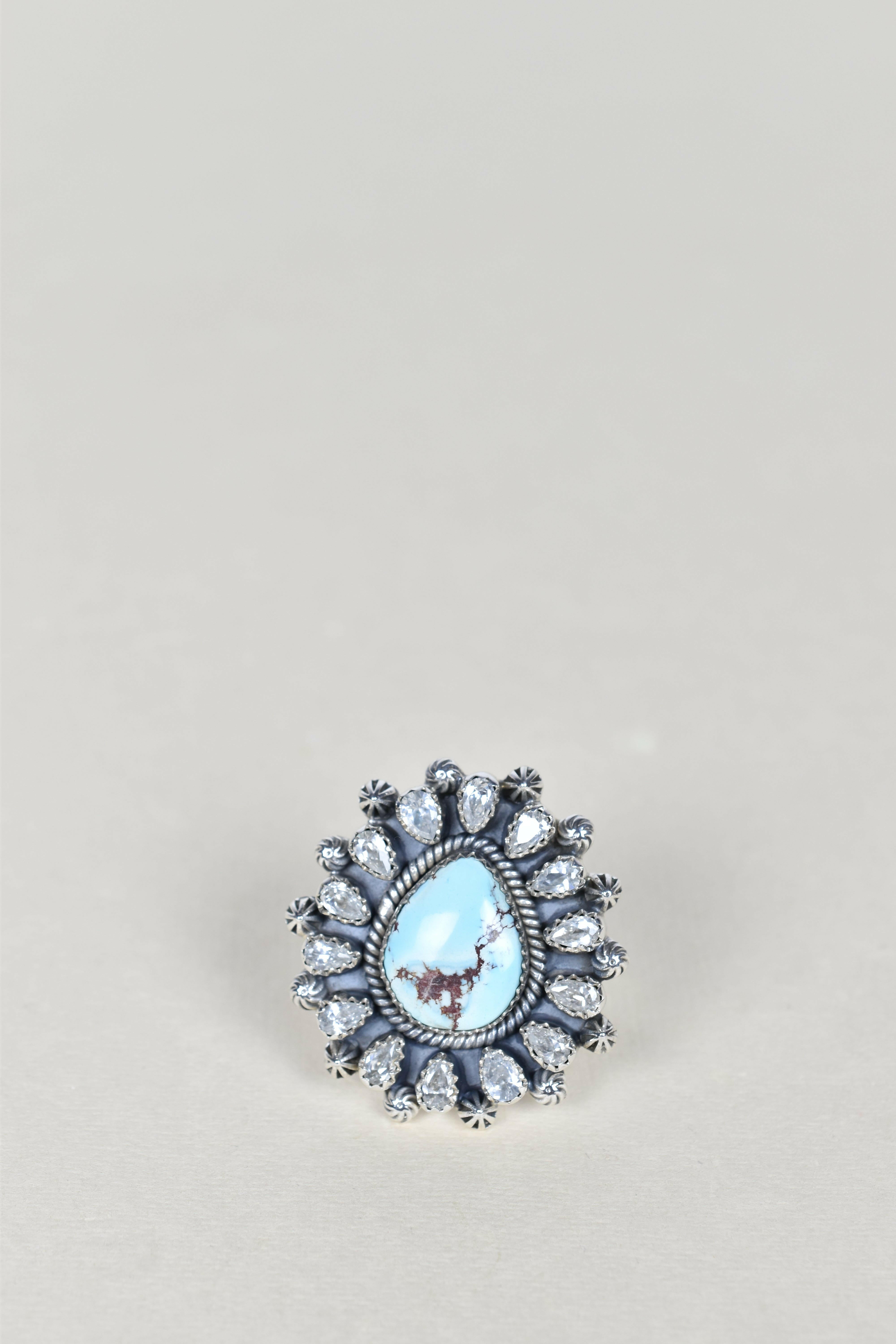 Golden Hills and Crystal One of A Kind Ring-Cluster Rings-Krush Kandy, Women's Online Fashion Boutique Located in Phoenix, Arizona (Scottsdale Area)