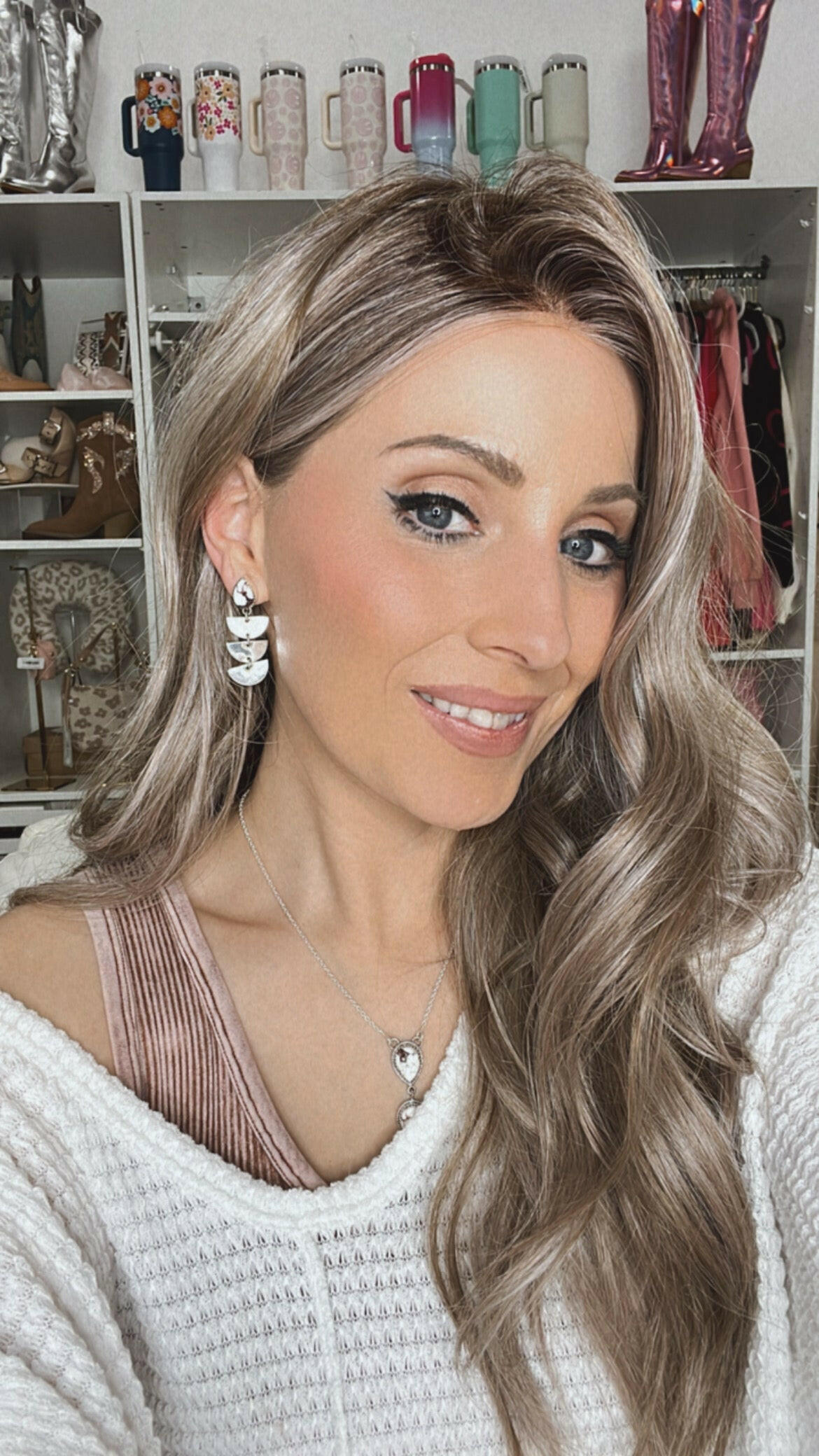 Paradise Oasis Stone Earrings-Drop Earrings-Krush Kandy, Women's Online Fashion Boutique Located in Phoenix, Arizona (Scottsdale Area)