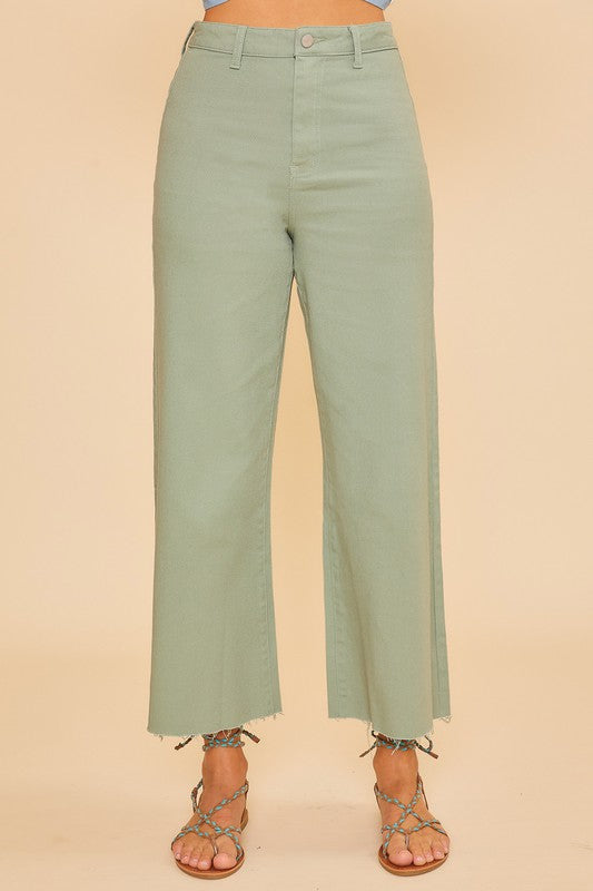Stretch High Rise Wide Leg Cropped Jean | S-3X, Multiple Colors-Jeans-Krush Kandy, Women's Online Fashion Boutique Located in Phoenix, Arizona (Scottsdale Area)