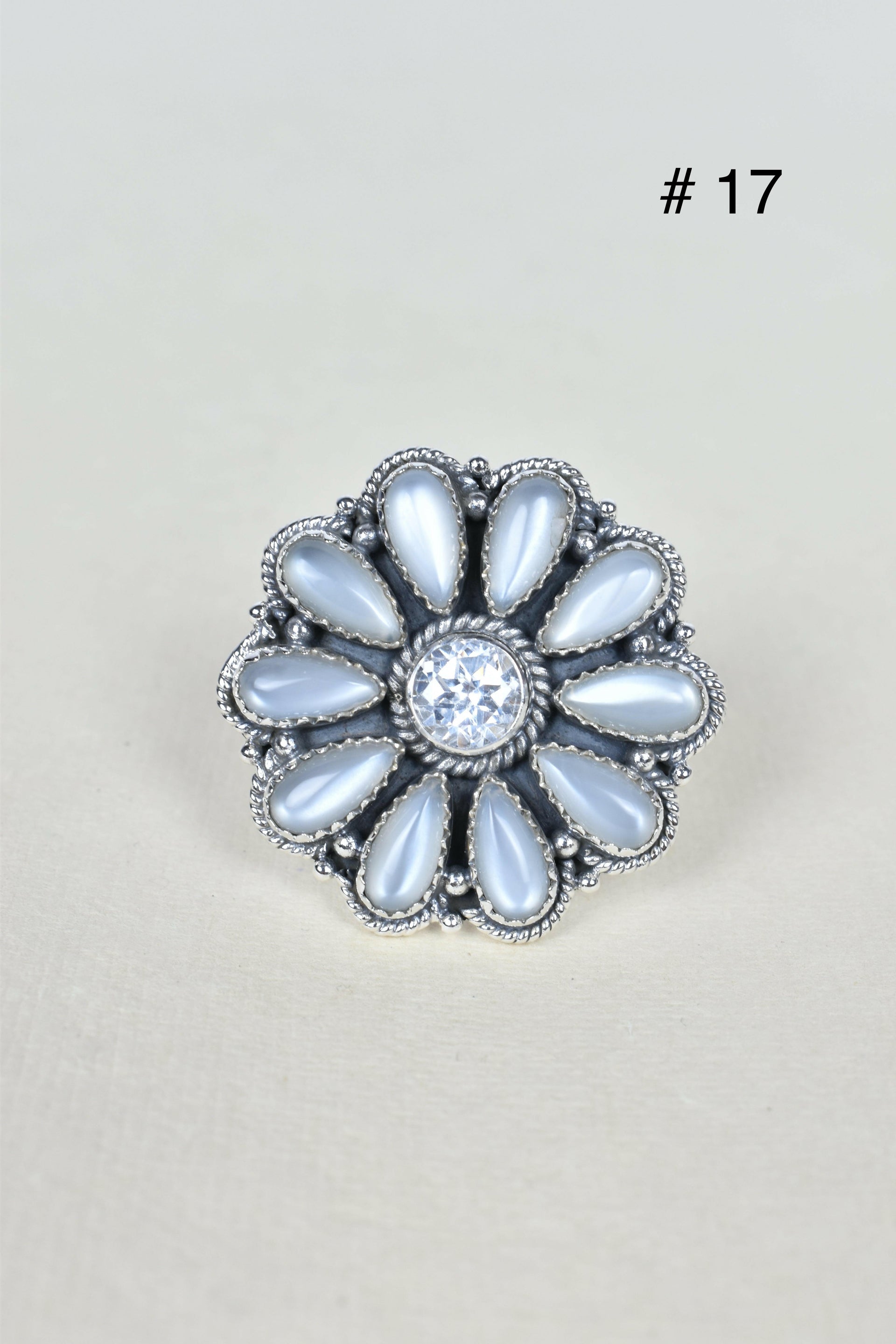 ONE OF A KIND STERLING SILVER CRYSTAL CLUSTER RINGS-Cluster Rings-Krush Kandy, Women's Online Fashion Boutique Located in Phoenix, Arizona (Scottsdale Area)