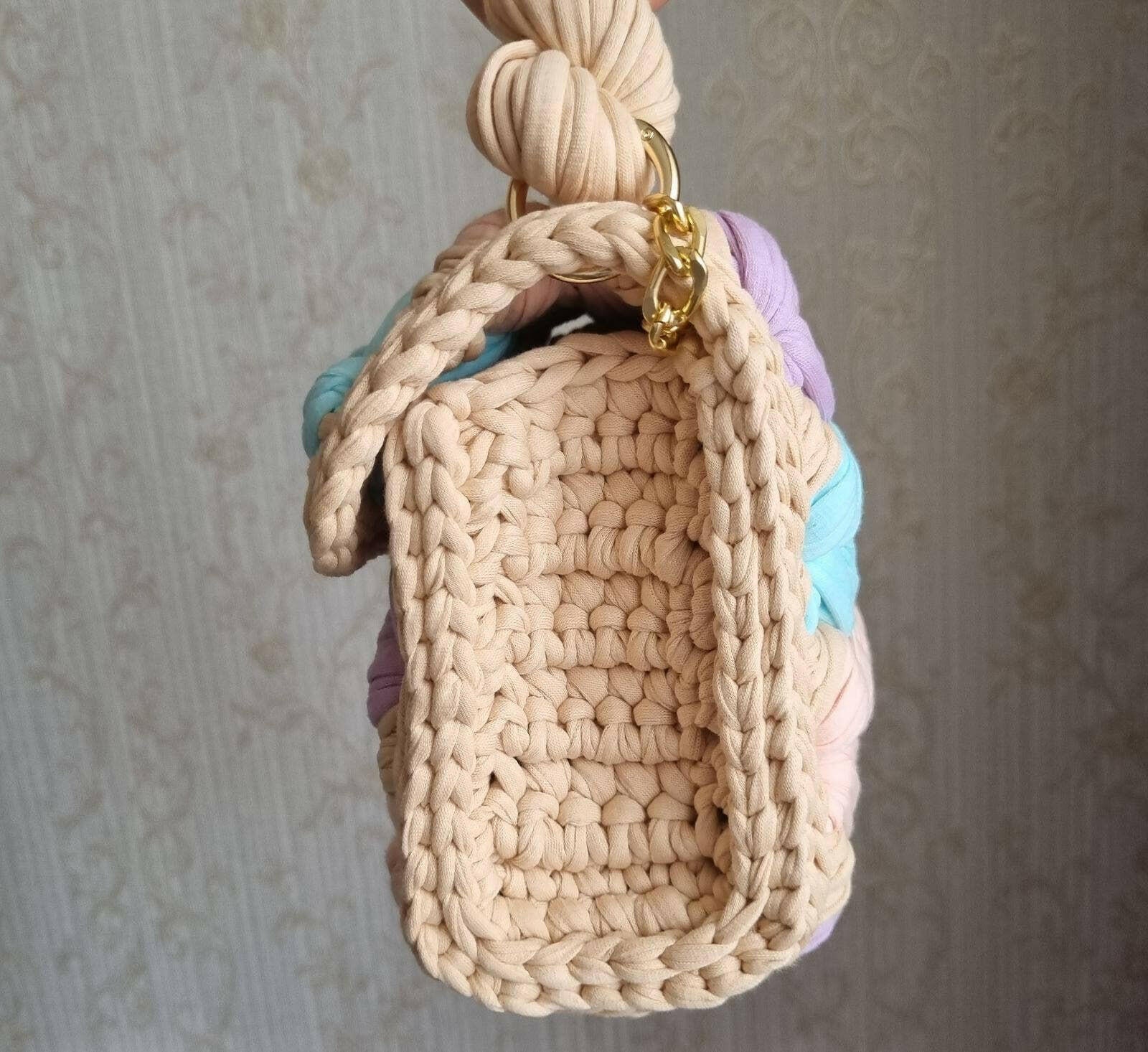 Soft Serenity Handmade Crochet Purse-handbags-Krush Kandy, Women's Online Fashion Boutique Located in Phoenix, Arizona (Scottsdale Area)