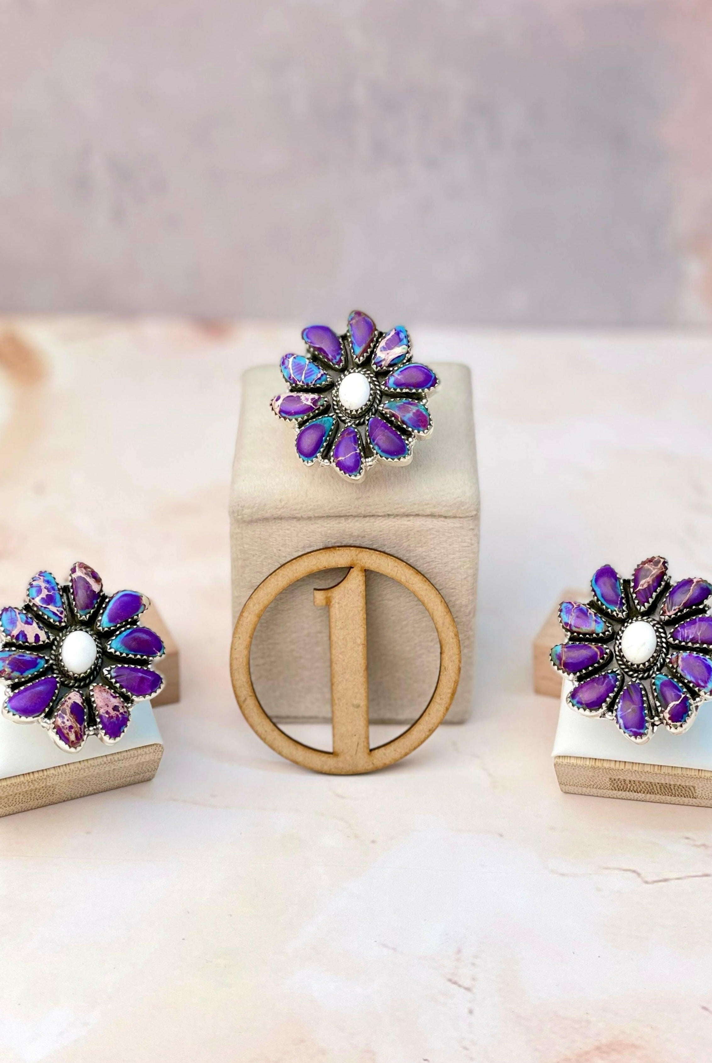Fiery Jasper Blossom Rings-Rings-Krush Kandy, Women's Online Fashion Boutique Located in Phoenix, Arizona (Scottsdale Area)