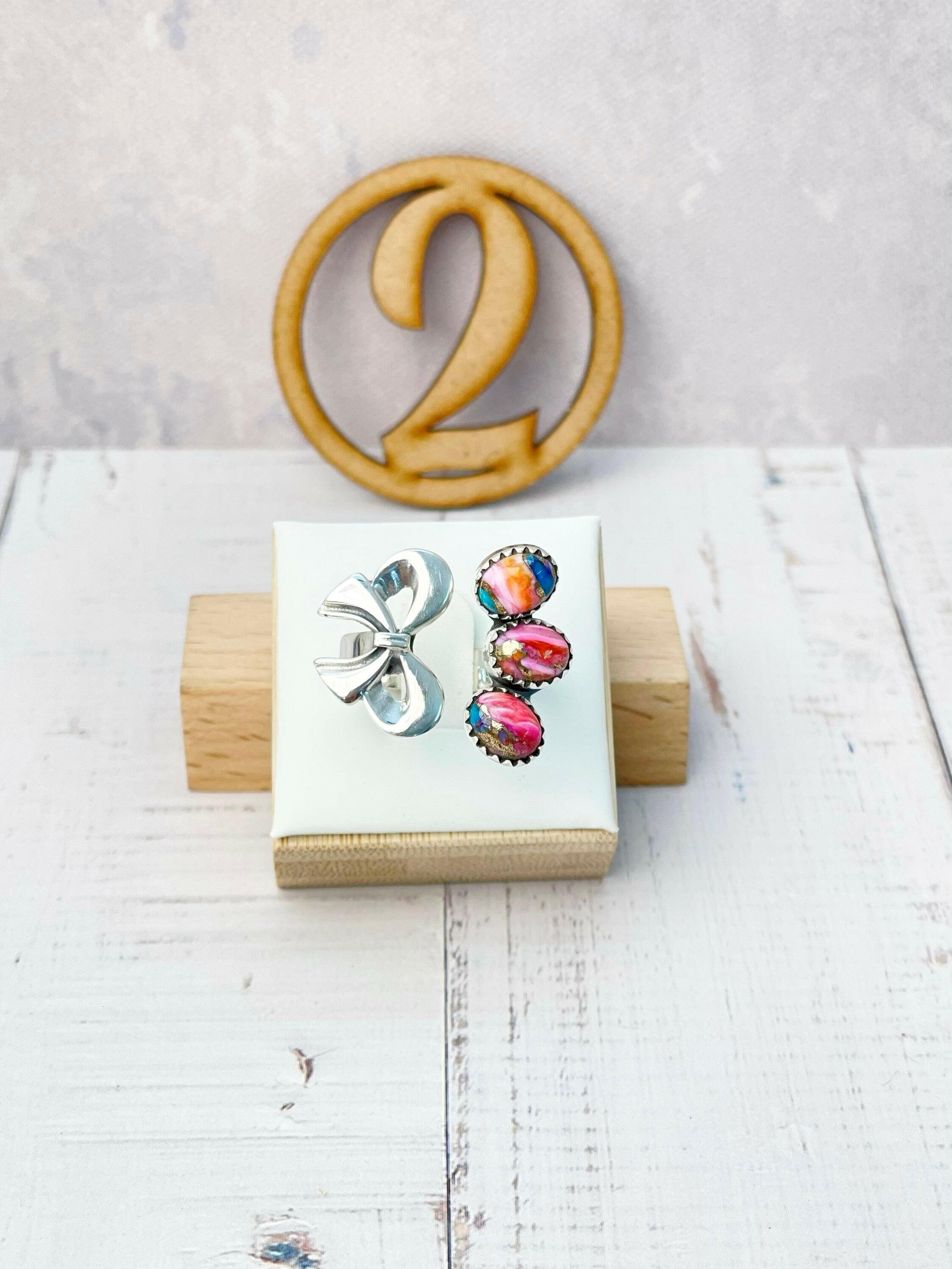 Bow Belle Floating Stone Ring-Ring-Krush Kandy, Women's Online Fashion Boutique Located in Phoenix, Arizona (Scottsdale Area)