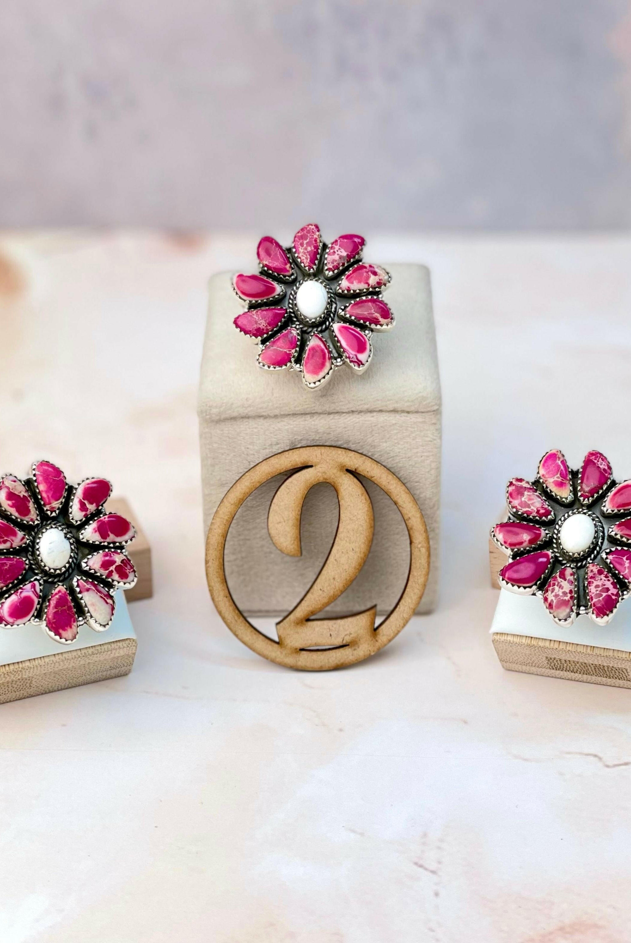 Fiery Jasper Blossom Rings-Rings-Krush Kandy, Women's Online Fashion Boutique Located in Phoenix, Arizona (Scottsdale Area)