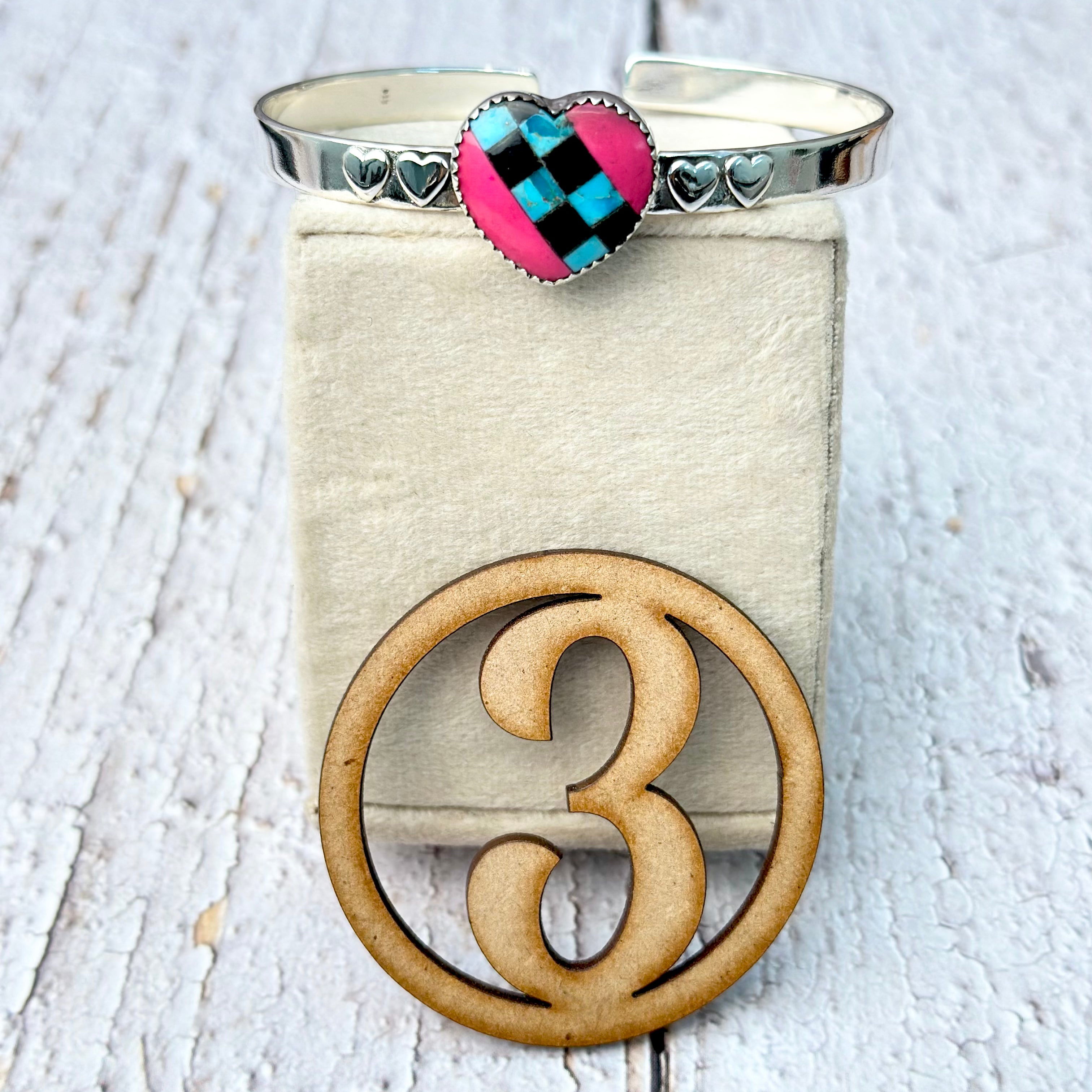 Kandy Hearts Stripe & Checkered Cuffs-Bracelets-Krush Kandy, Women's Online Fashion Boutique Located in Phoenix, Arizona (Scottsdale Area)