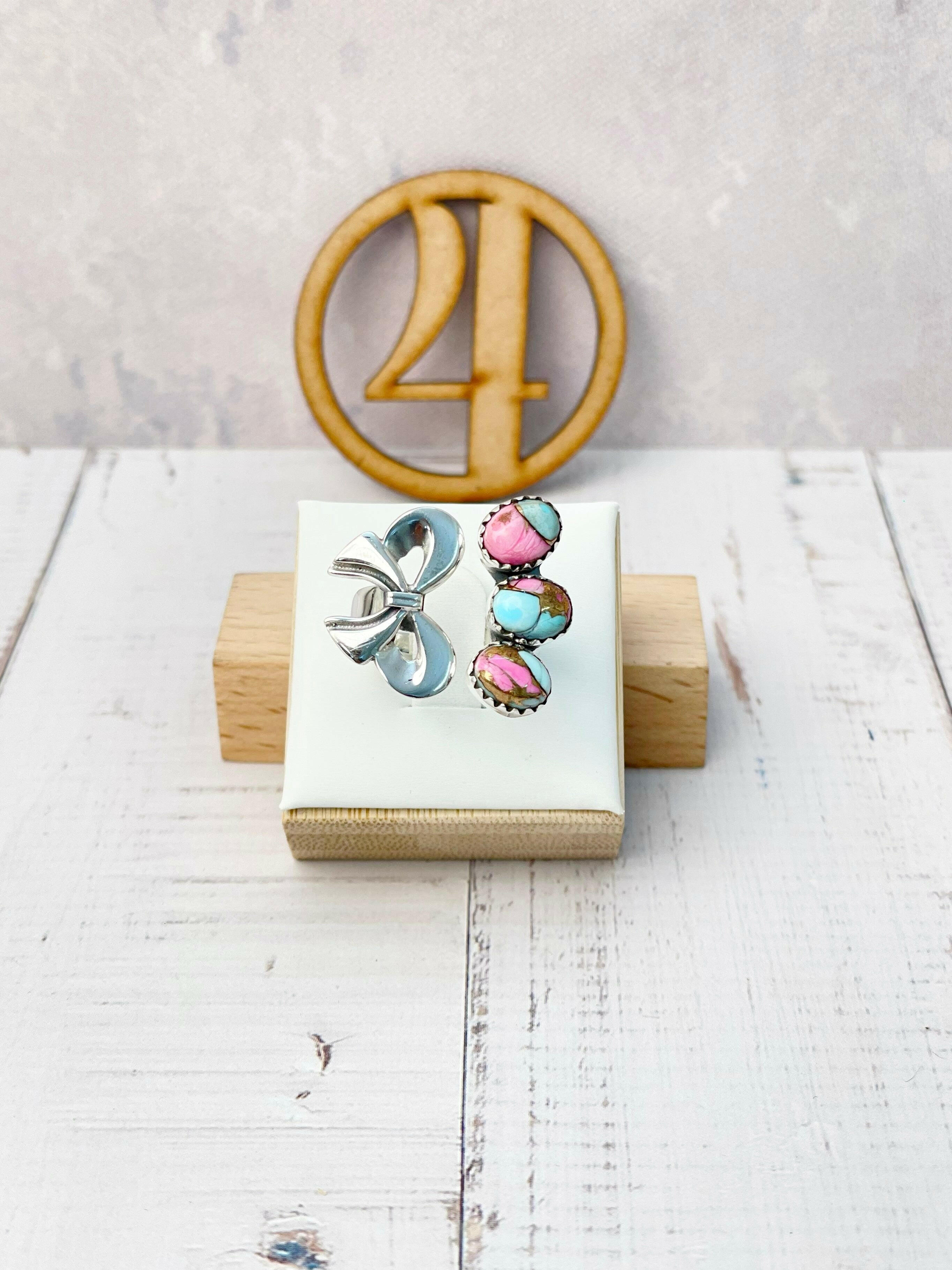 Bow Belle Floating Stone Ring-Ring-Krush Kandy, Women's Online Fashion Boutique Located in Phoenix, Arizona (Scottsdale Area)