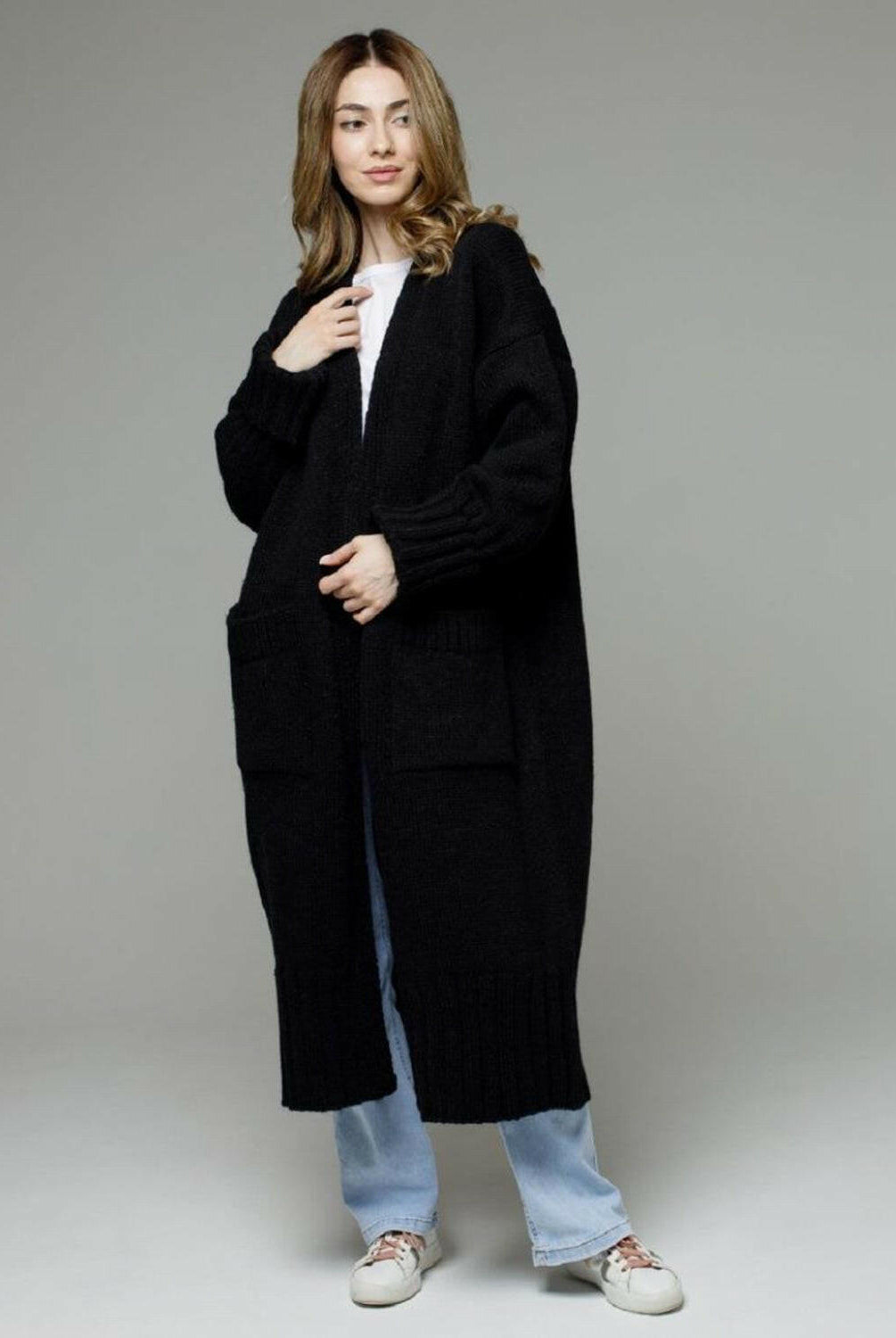 Pocketed Open Front Dropped Shoulder Cardigan-Krush Kandy, Women's Online Fashion Boutique Located in Phoenix, Arizona (Scottsdale Area)