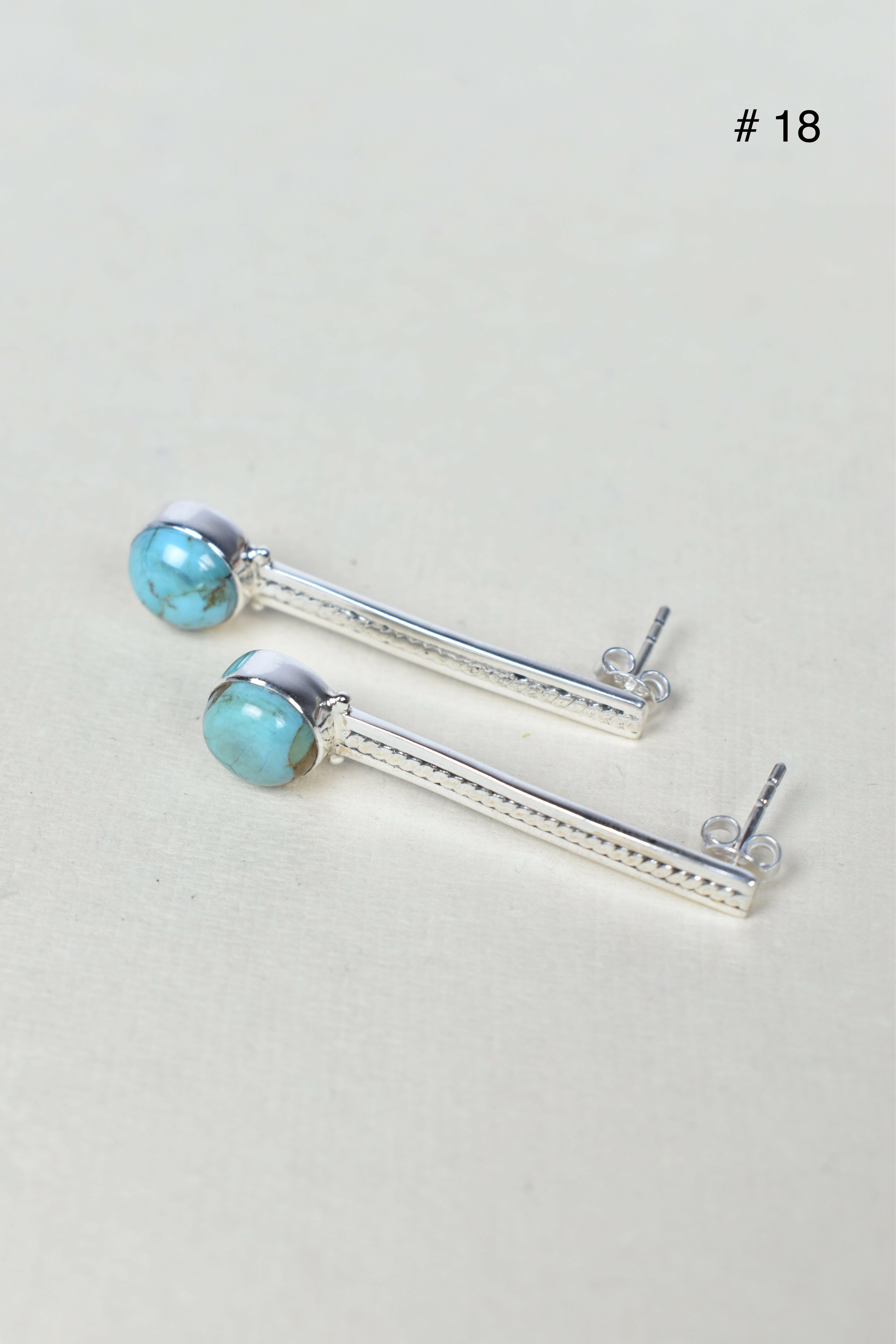 Silver Solitaire Bar Earrings-Drop Earrings-Krush Kandy, Women's Online Fashion Boutique Located in Phoenix, Arizona (Scottsdale Area)