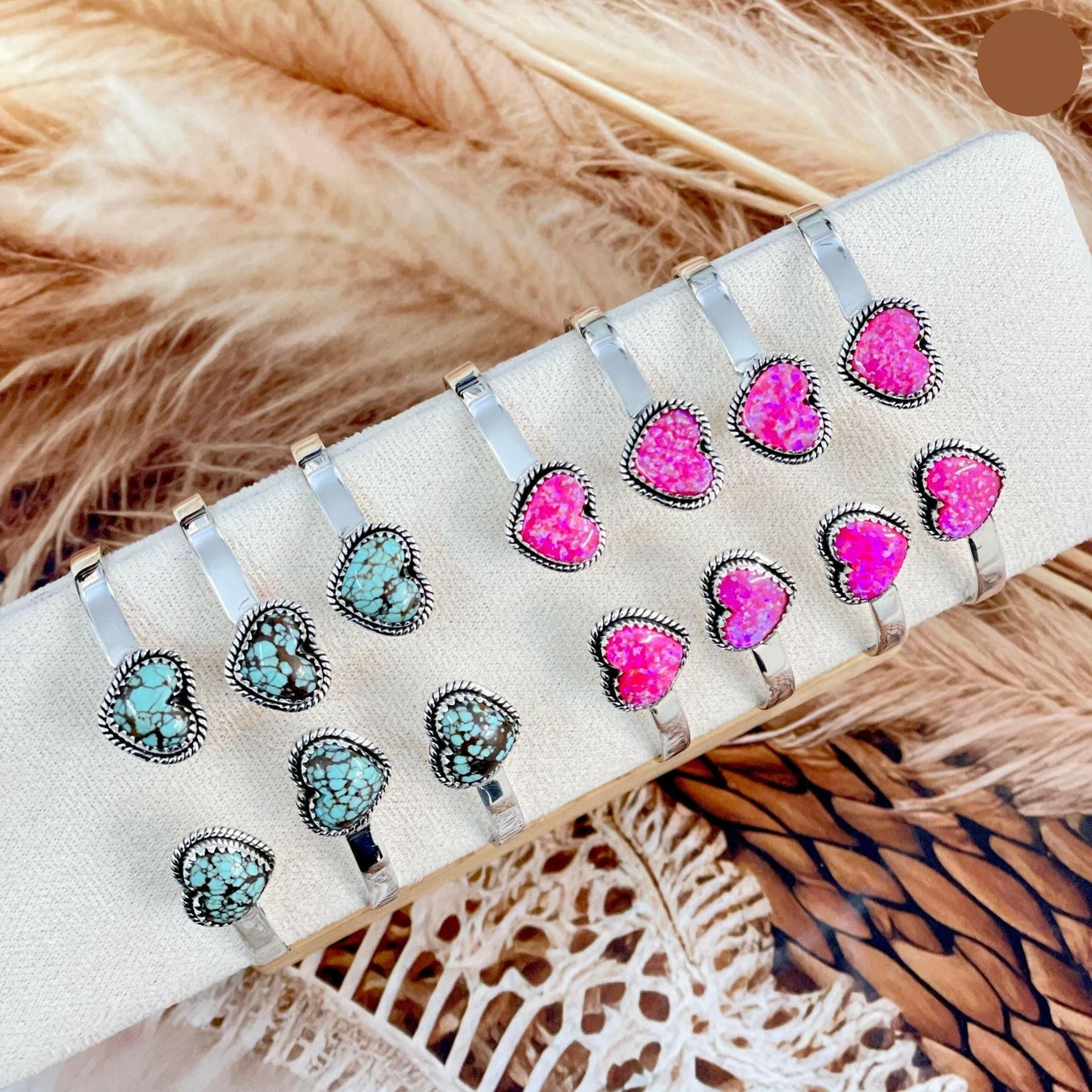 Heart-To-Heart Stone Bangle-Bracelets-Krush Kandy, Women's Online Fashion Boutique Located in Phoenix, Arizona (Scottsdale Area)