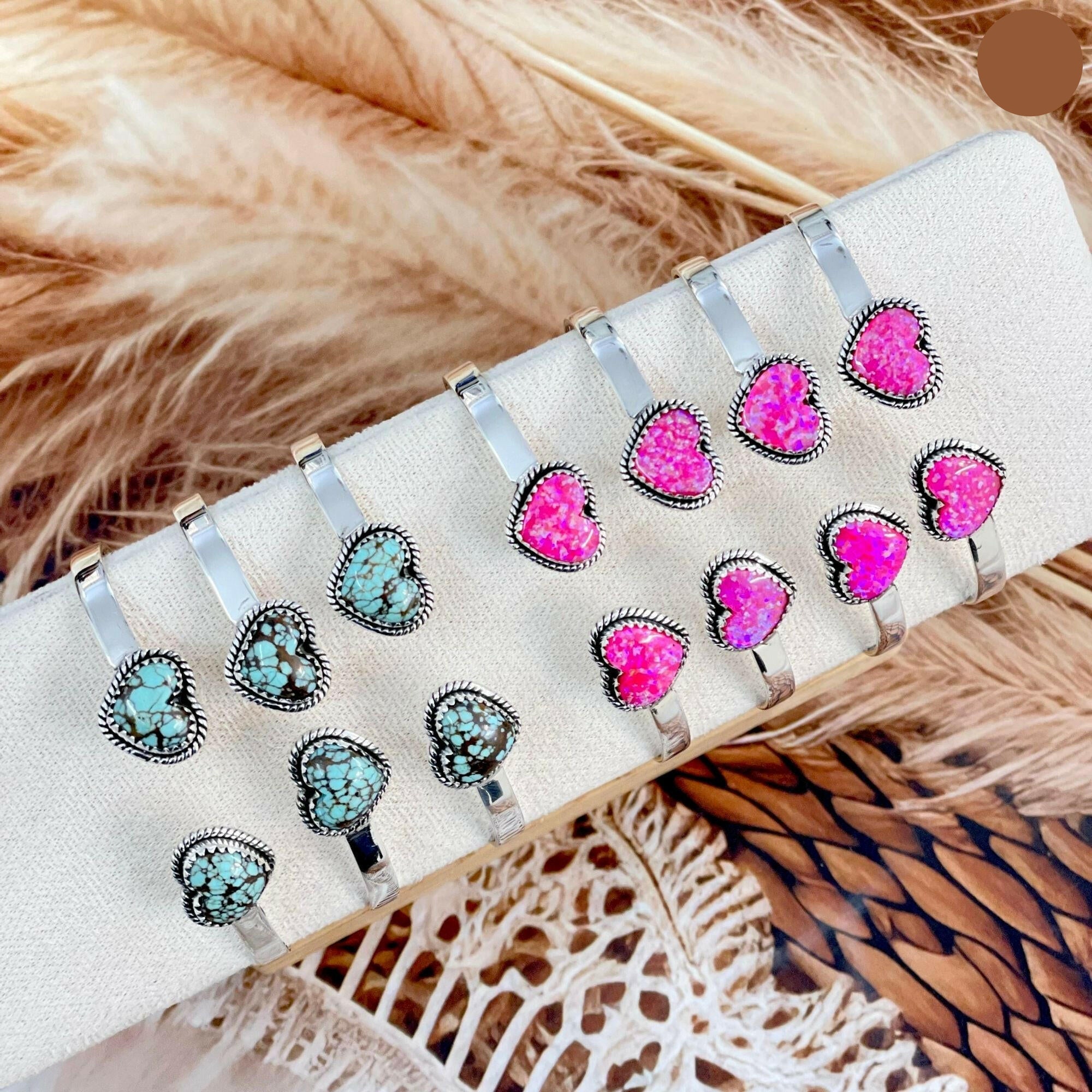 Heart-To-Heart Stone Bangle-Bracelets-Krush Kandy, Women's Online Fashion Boutique Located in Phoenix, Arizona (Scottsdale Area)