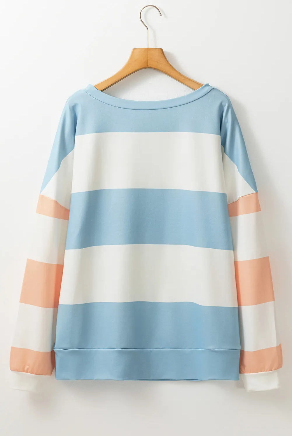 Contrast Color Block Round Neck Long Sleeve Top-Krush Kandy, Women's Online Fashion Boutique Located in Phoenix, Arizona (Scottsdale Area)