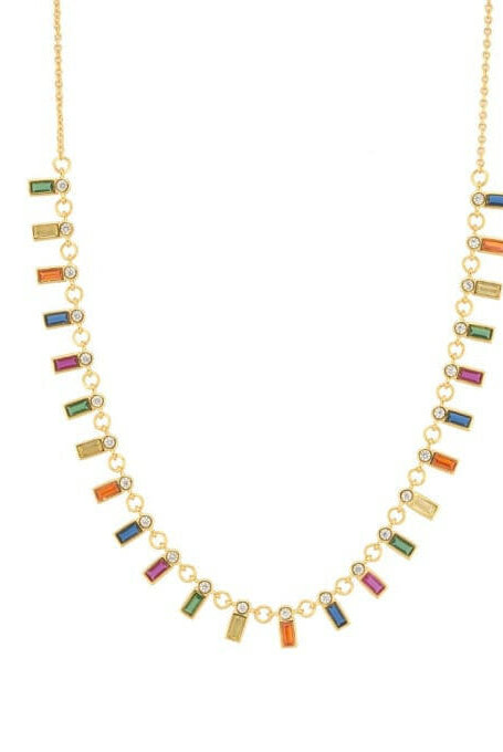Multi Cubic Zirconia Minimalist Necklace-Necklaces-Krush Kandy, Women's Online Fashion Boutique Located in Phoenix, Arizona (Scottsdale Area)