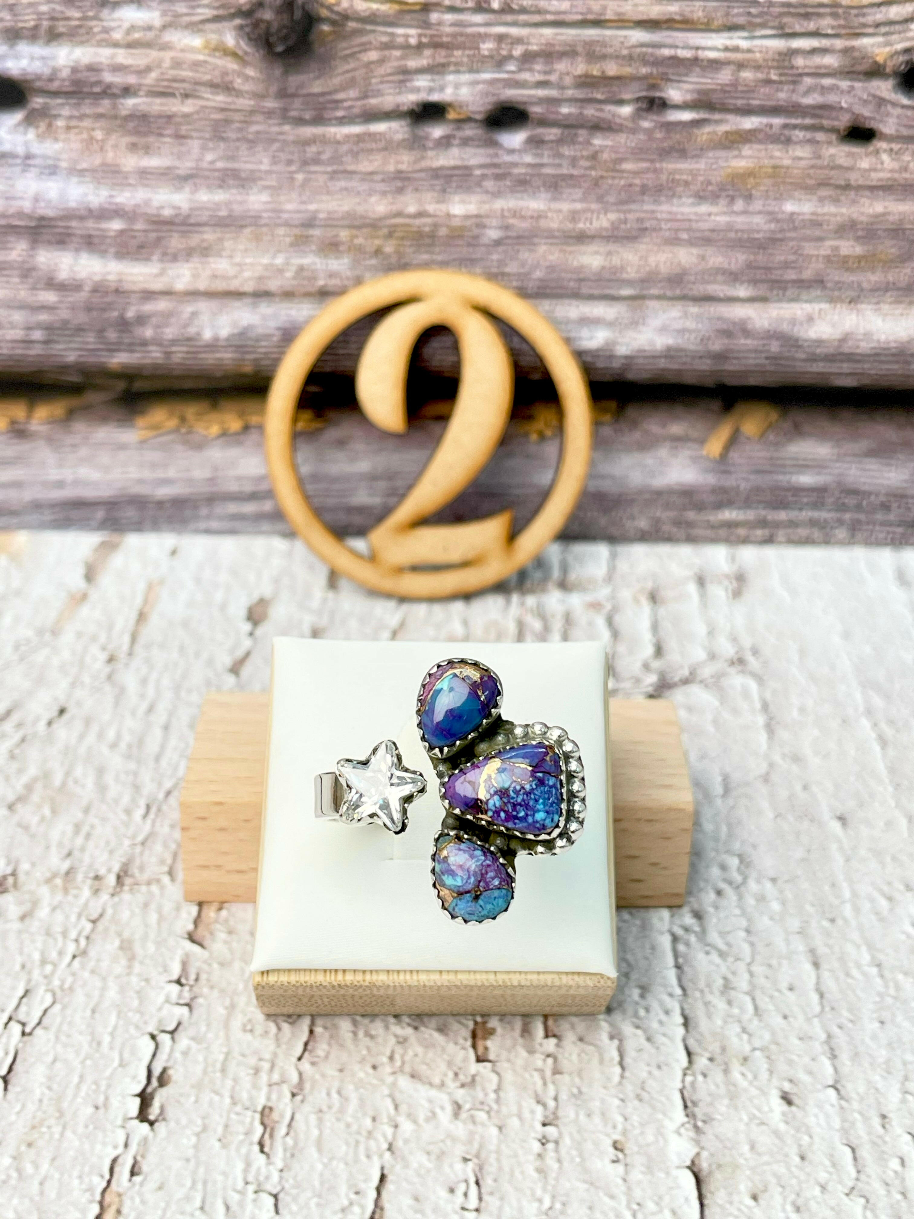 Shooting Star Floating Stone Ring-Ring Sizers-Krush Kandy, Women's Online Fashion Boutique Located in Phoenix, Arizona (Scottsdale Area)