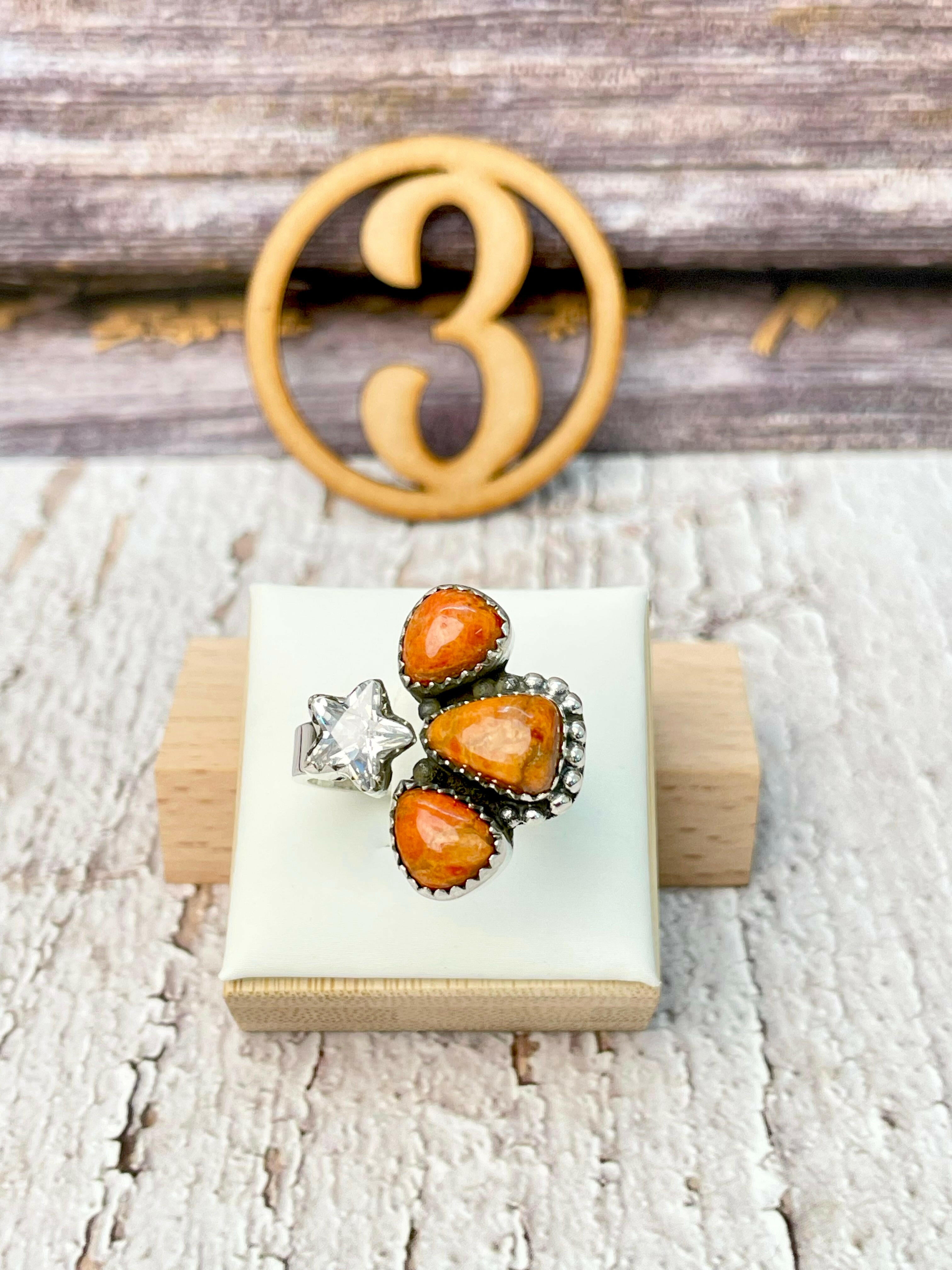 Shooting Star Floating Stone Ring-Ring Sizers-Krush Kandy, Women's Online Fashion Boutique Located in Phoenix, Arizona (Scottsdale Area)