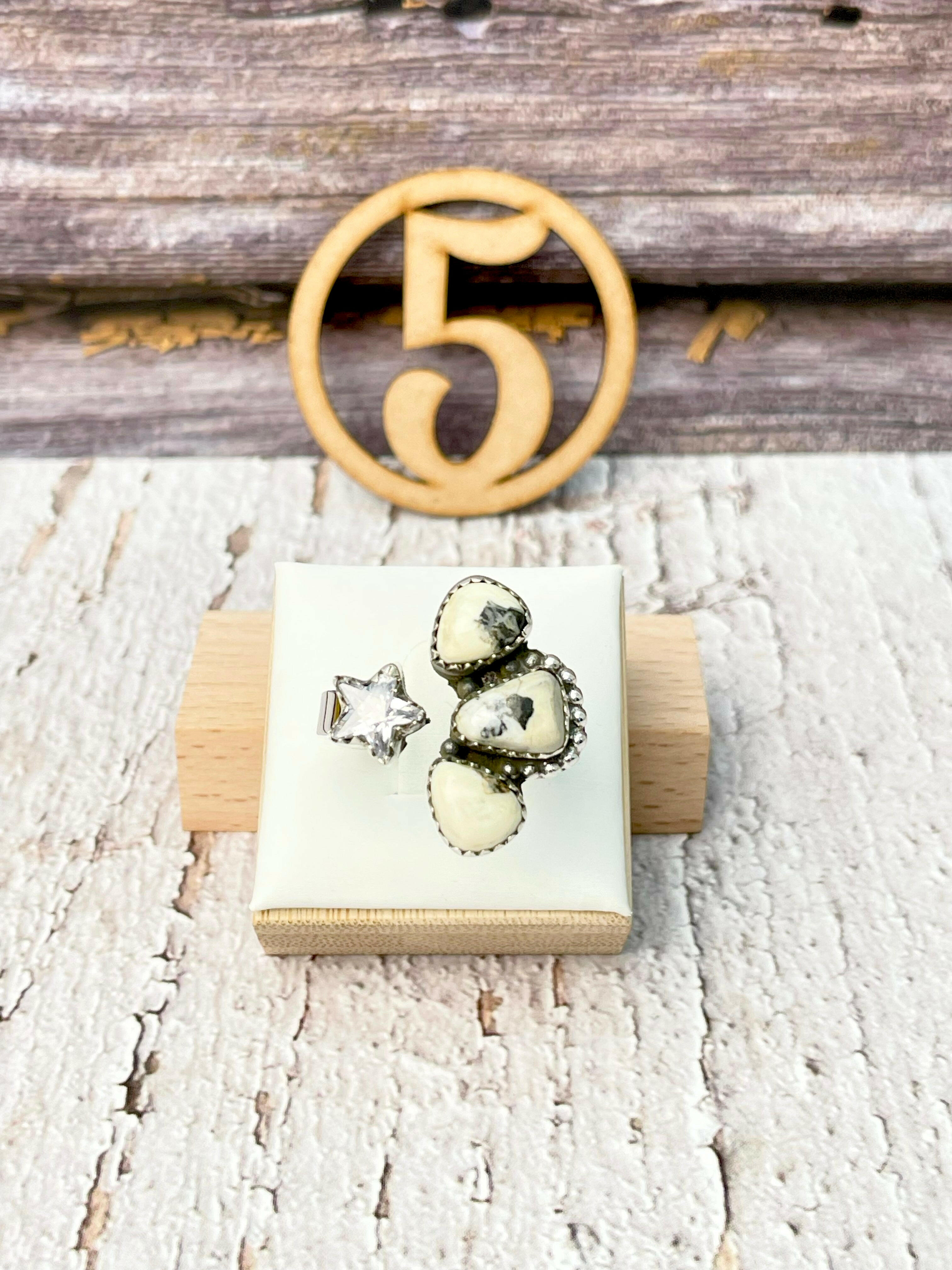 Shooting Star Floating Stone Ring-Ring Sizers-Krush Kandy, Women's Online Fashion Boutique Located in Phoenix, Arizona (Scottsdale Area)