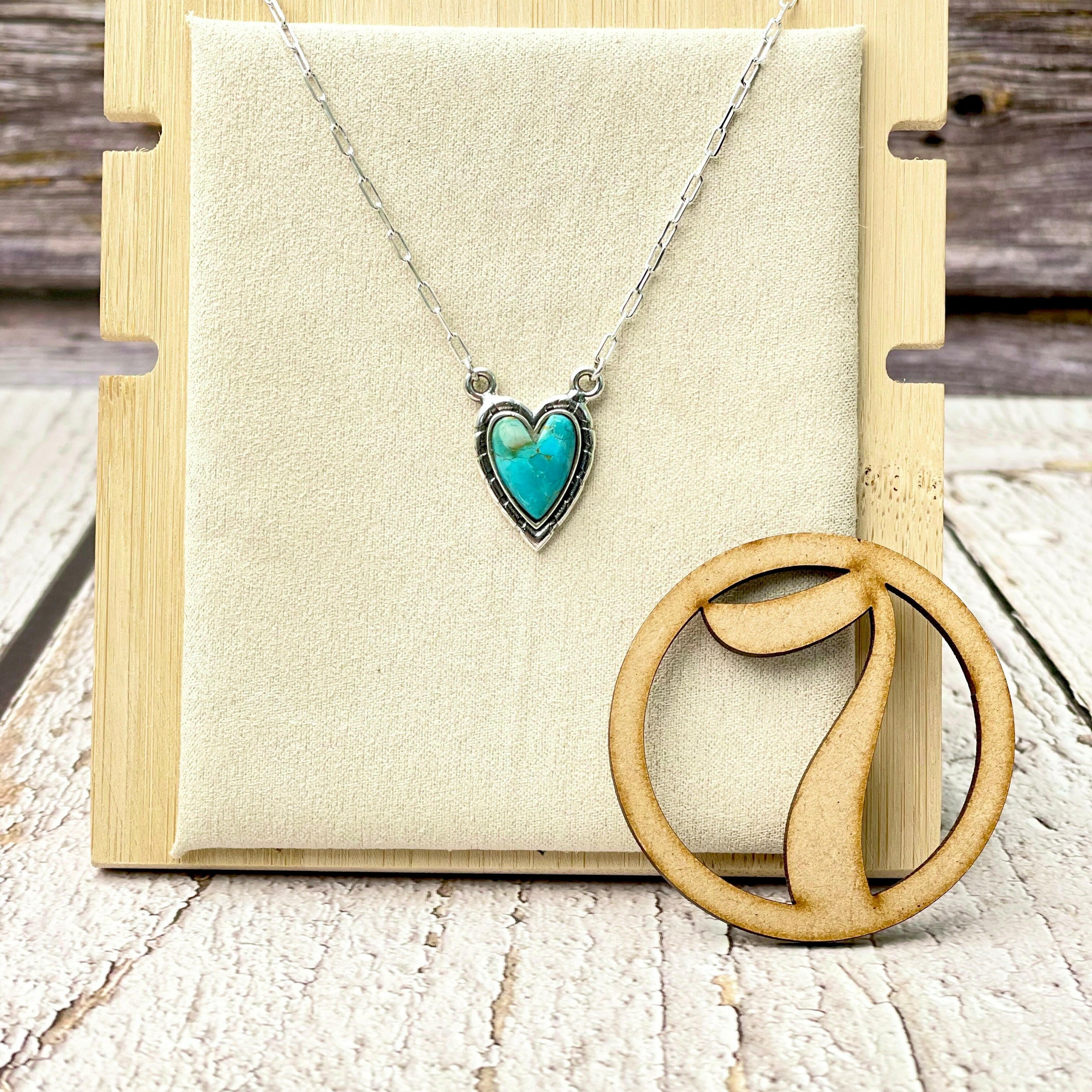 Full Of Love Heart Slab Necklace-Necklaces-Krush Kandy, Women's Online Fashion Boutique Located in Phoenix, Arizona (Scottsdale Area)
