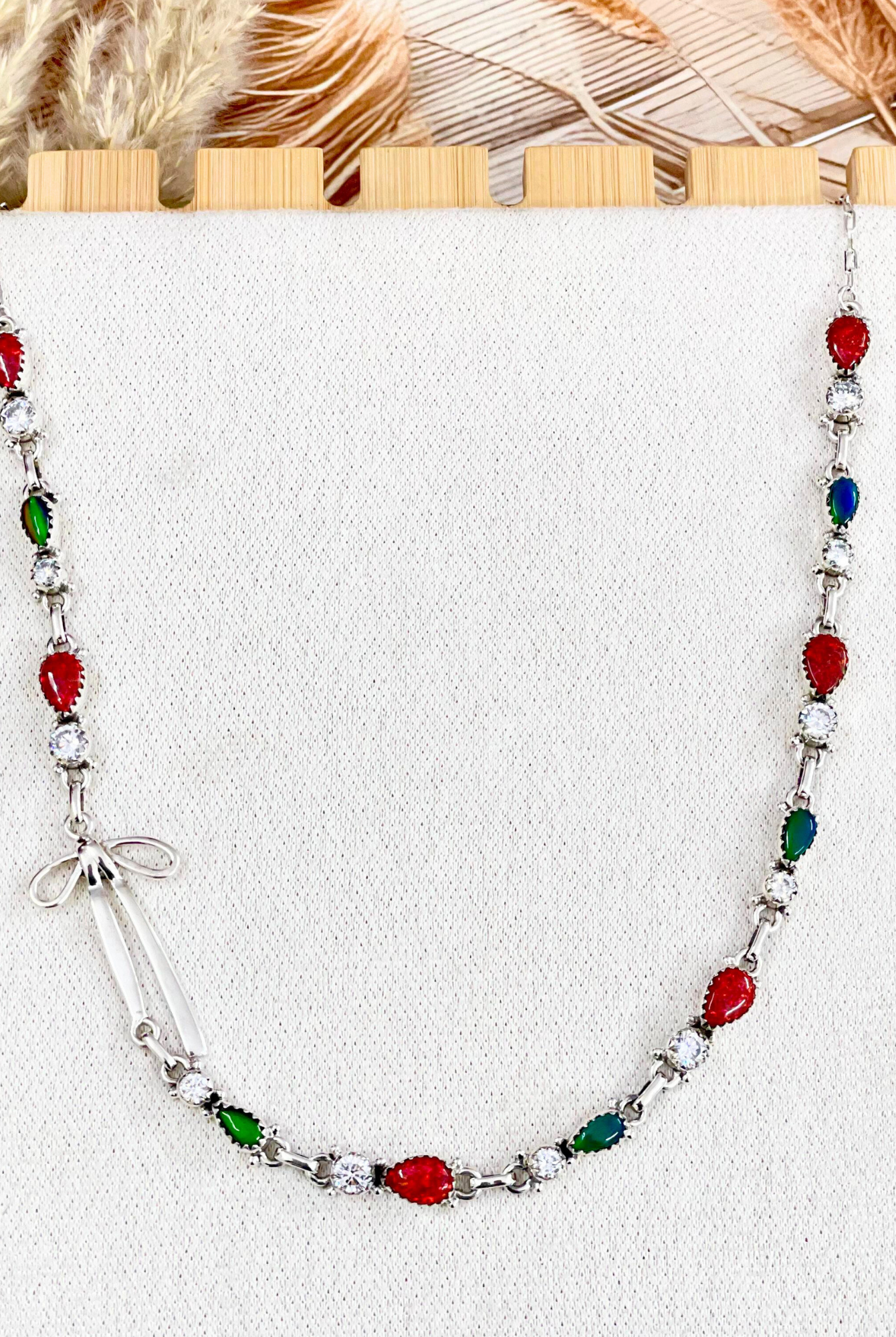 Northern Ember Bow Necklace-Necklaces-Krush Kandy, Women's Online Fashion Boutique Located in Phoenix, Arizona (Scottsdale Area)