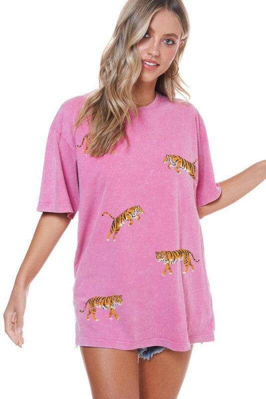 Tiger Graphic Tee-Graphic Tees-Krush Kandy, Women's Online Fashion Boutique Located in Phoenix, Arizona (Scottsdale Area)
