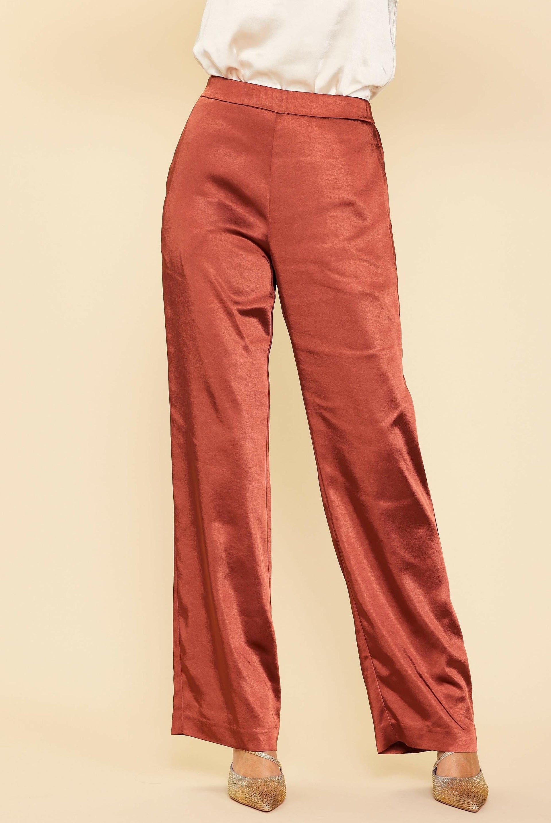 SATIN STRAIGHT LEG PANTS-PANTS-Krush Kandy, Women's Online Fashion Boutique Located in Phoenix, Arizona (Scottsdale Area)