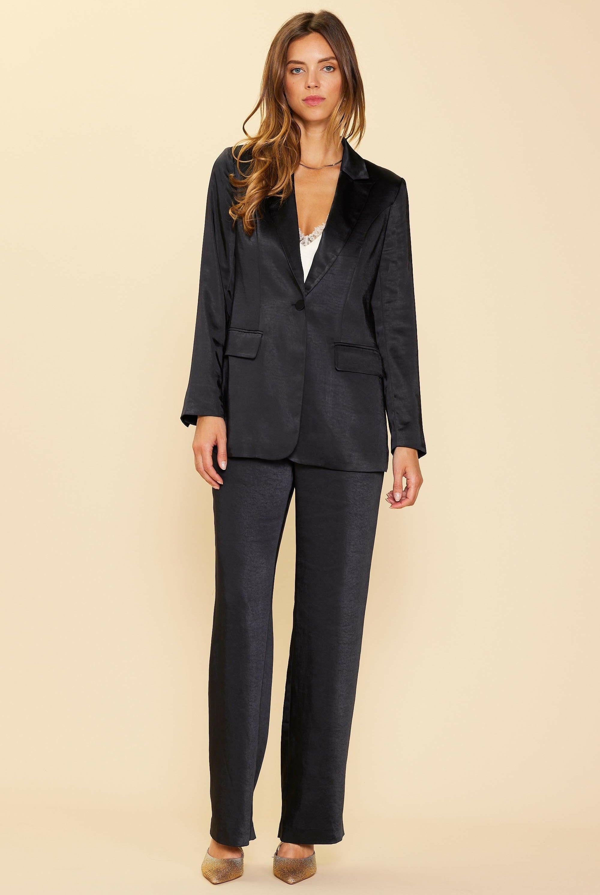 SATIN STRAIGHT LEG PANTS-PANTS-Krush Kandy, Women's Online Fashion Boutique Located in Phoenix, Arizona (Scottsdale Area)