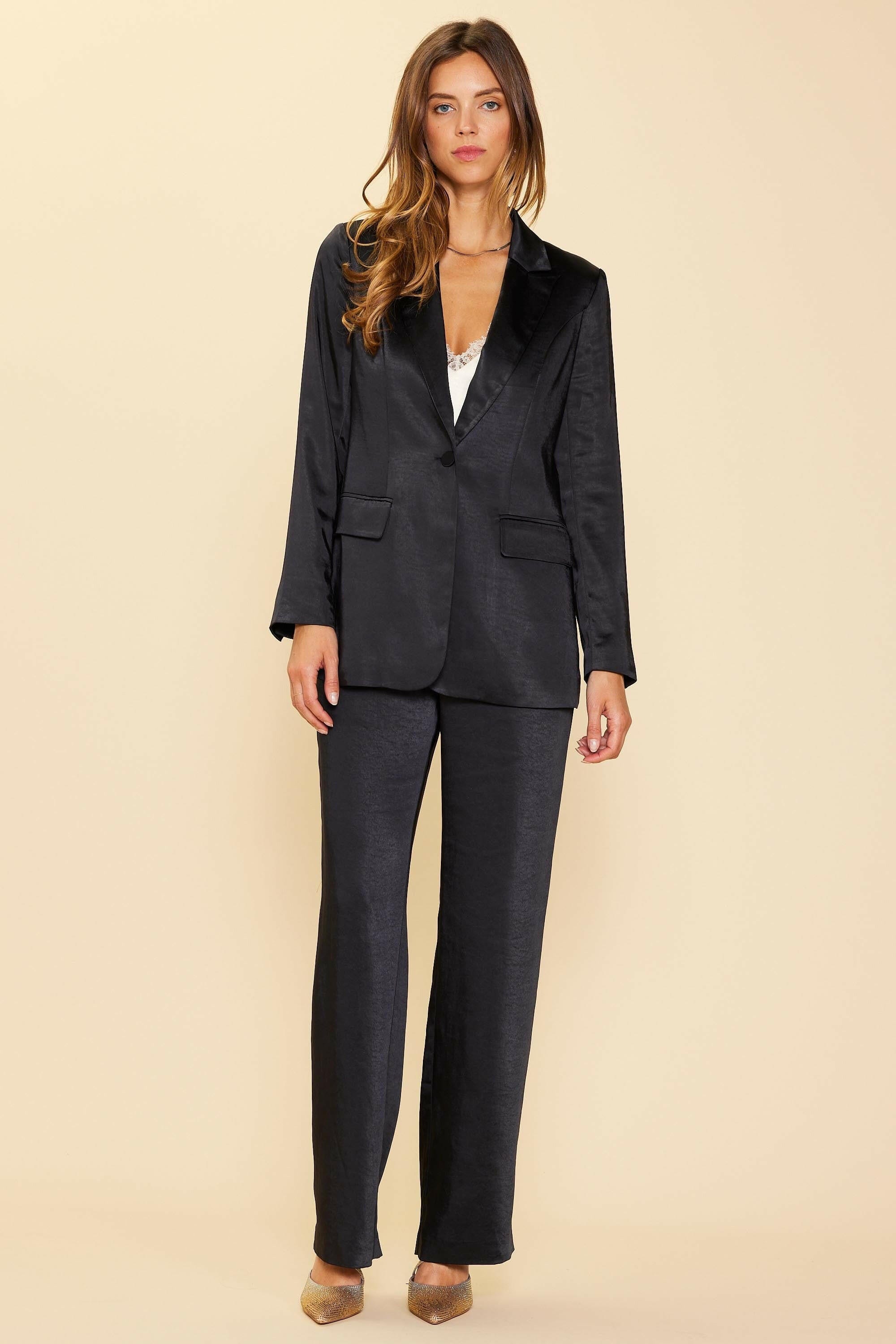 SATIN STRAIGHT LEG PANTS-PANTS-Krush Kandy, Women's Online Fashion Boutique Located in Phoenix, Arizona (Scottsdale Area)