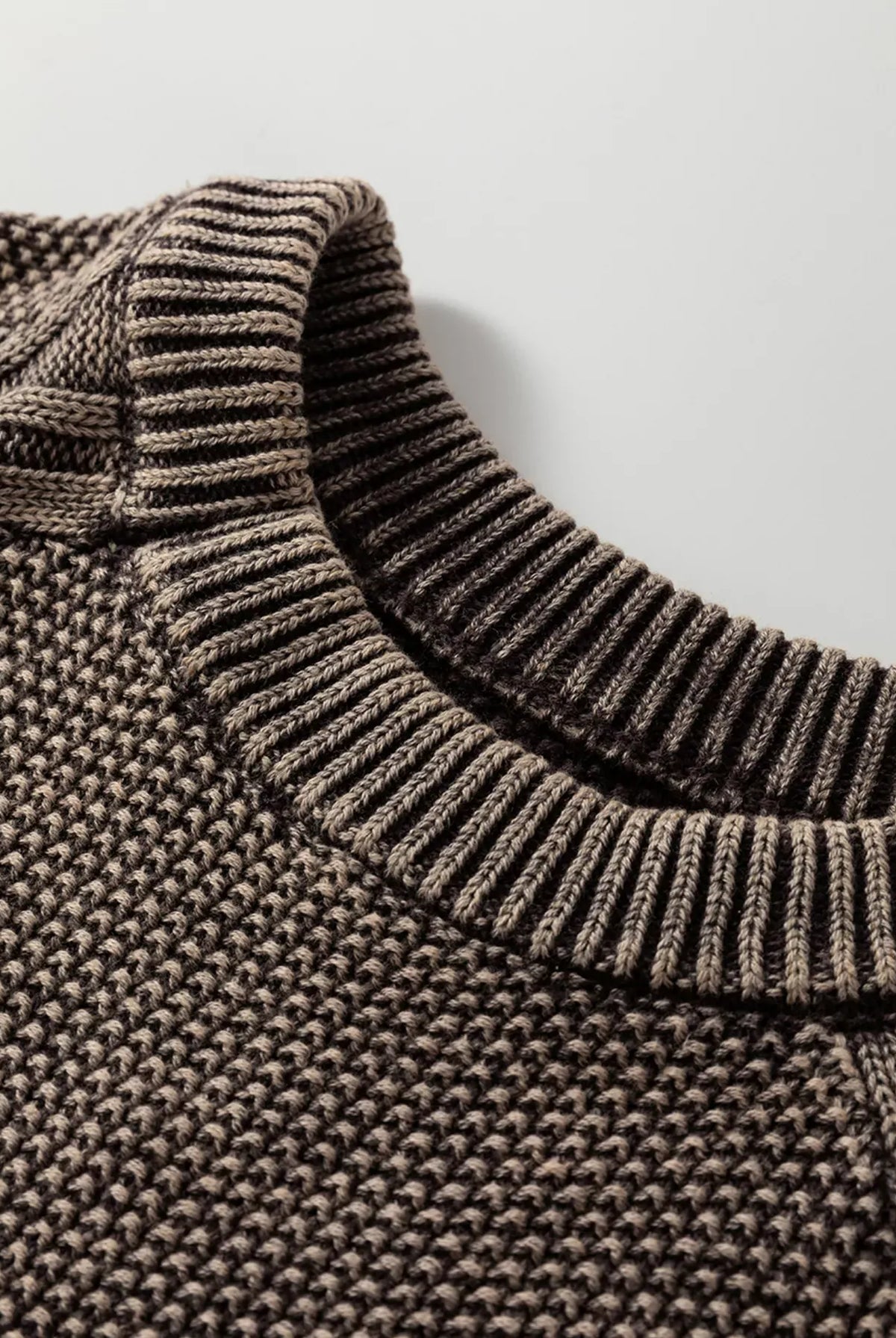 Contrast Cable Knit Sleeve Casual Sweater-Sweaters-Krush Kandy, Women's Online Fashion Boutique Located in Phoenix, Arizona (Scottsdale Area)