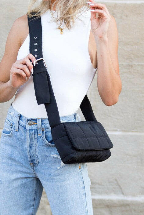 Selma Foldover Puffer Crossbody-Purses & Bags-Krush Kandy, Women's Online Fashion Boutique Located in Phoenix, Arizona (Scottsdale Area)