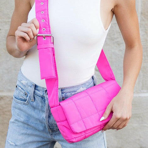 Selma Foldover Puffer Crossbody-Purses & Bags-Krush Kandy, Women's Online Fashion Boutique Located in Phoenix, Arizona (Scottsdale Area)