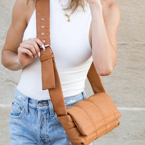 Selma Foldover Puffer Crossbody-Purses & Bags-Krush Kandy, Women's Online Fashion Boutique Located in Phoenix, Arizona (Scottsdale Area)