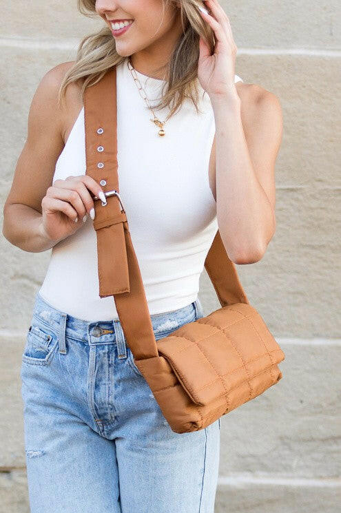 Selma Foldover Puffer Crossbody-Purses & Bags-Krush Kandy, Women's Online Fashion Boutique Located in Phoenix, Arizona (Scottsdale Area)