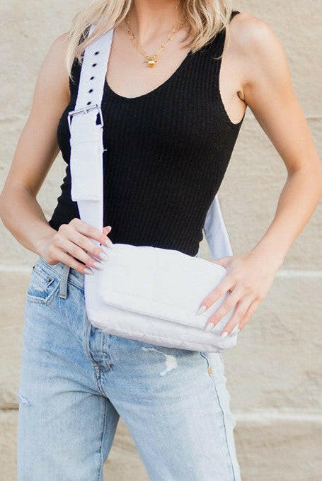 Selma Foldover Puffer Crossbody-Purses & Bags-Krush Kandy, Women's Online Fashion Boutique Located in Phoenix, Arizona (Scottsdale Area)