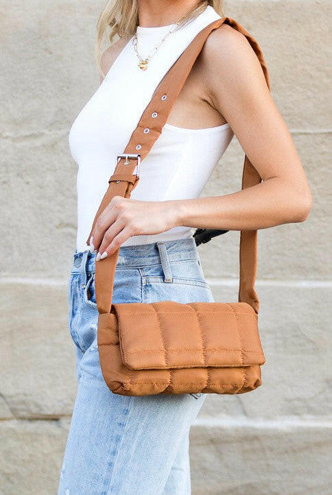 Selma Foldover Puffer Crossbody-Purses & Bags-Krush Kandy, Women's Online Fashion Boutique Located in Phoenix, Arizona (Scottsdale Area)