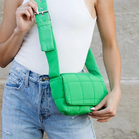 Selma Foldover Puffer Crossbody-Purses & Bags-Krush Kandy, Women's Online Fashion Boutique Located in Phoenix, Arizona (Scottsdale Area)