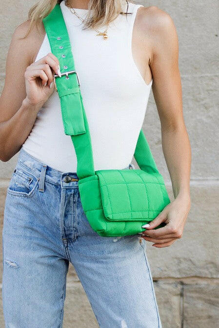 Selma Foldover Puffer Crossbody-Purses & Bags-Krush Kandy, Women's Online Fashion Boutique Located in Phoenix, Arizona (Scottsdale Area)