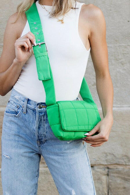 Selma Foldover Puffer Crossbody-Purses & Bags-Krush Kandy, Women's Online Fashion Boutique Located in Phoenix, Arizona (Scottsdale Area)