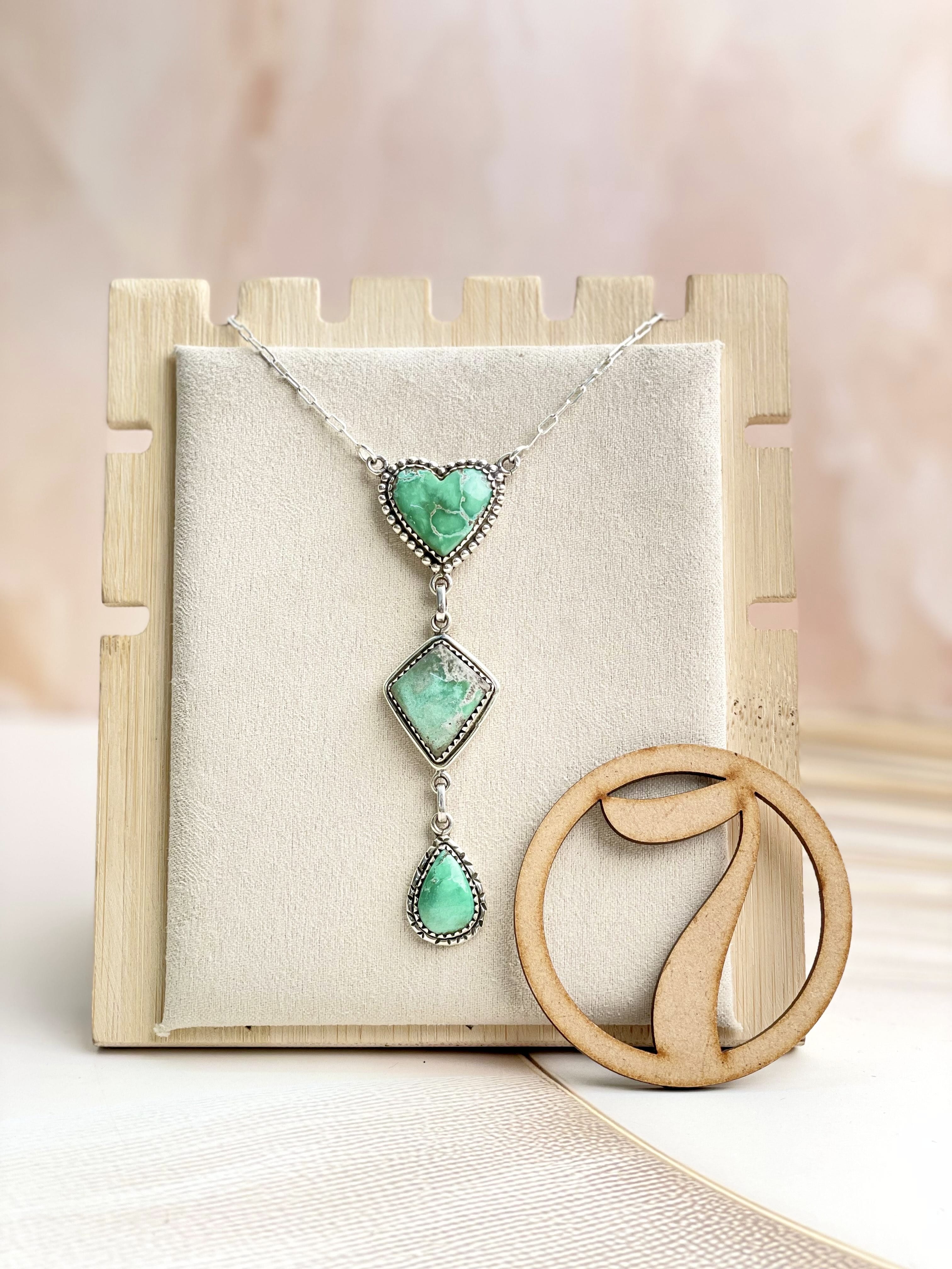 Australian Varascite Lariat Necklace Sno 15-Necklaces-Krush Kandy, Women's Online Fashion Boutique Located in Phoenix, Arizona (Scottsdale Area)