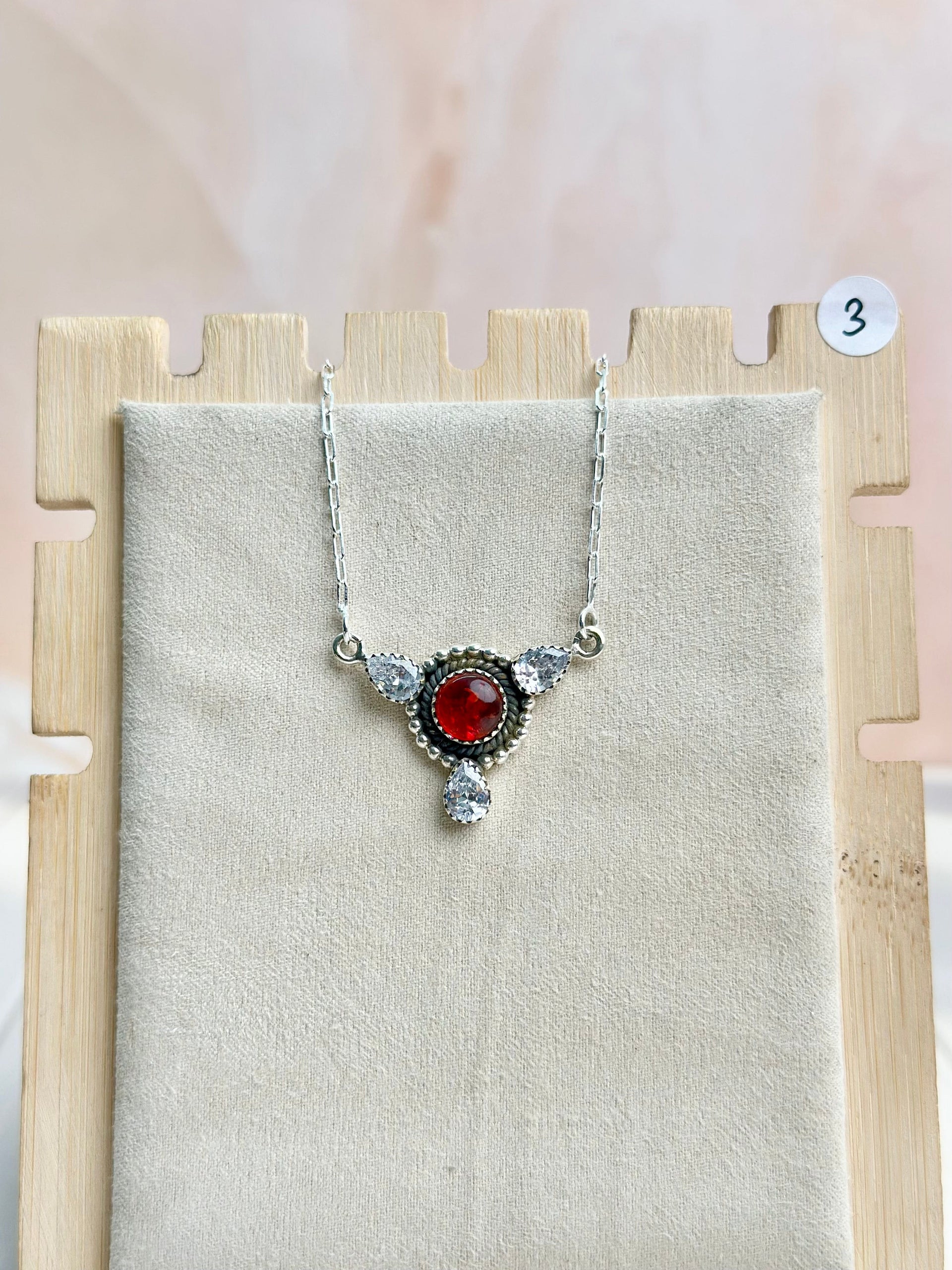 Amber, Turquoise & Crystal Dainty Necklace-Necklaces-Krush Kandy, Women's Online Fashion Boutique Located in Phoenix, Arizona (Scottsdale Area)