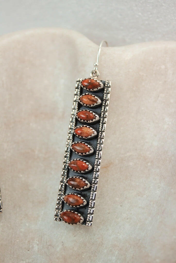 Showstopper Stone Bar Earrings-Drop Earrings-Krush Kandy, Women's Online Fashion Boutique Located in Phoenix, Arizona (Scottsdale Area)