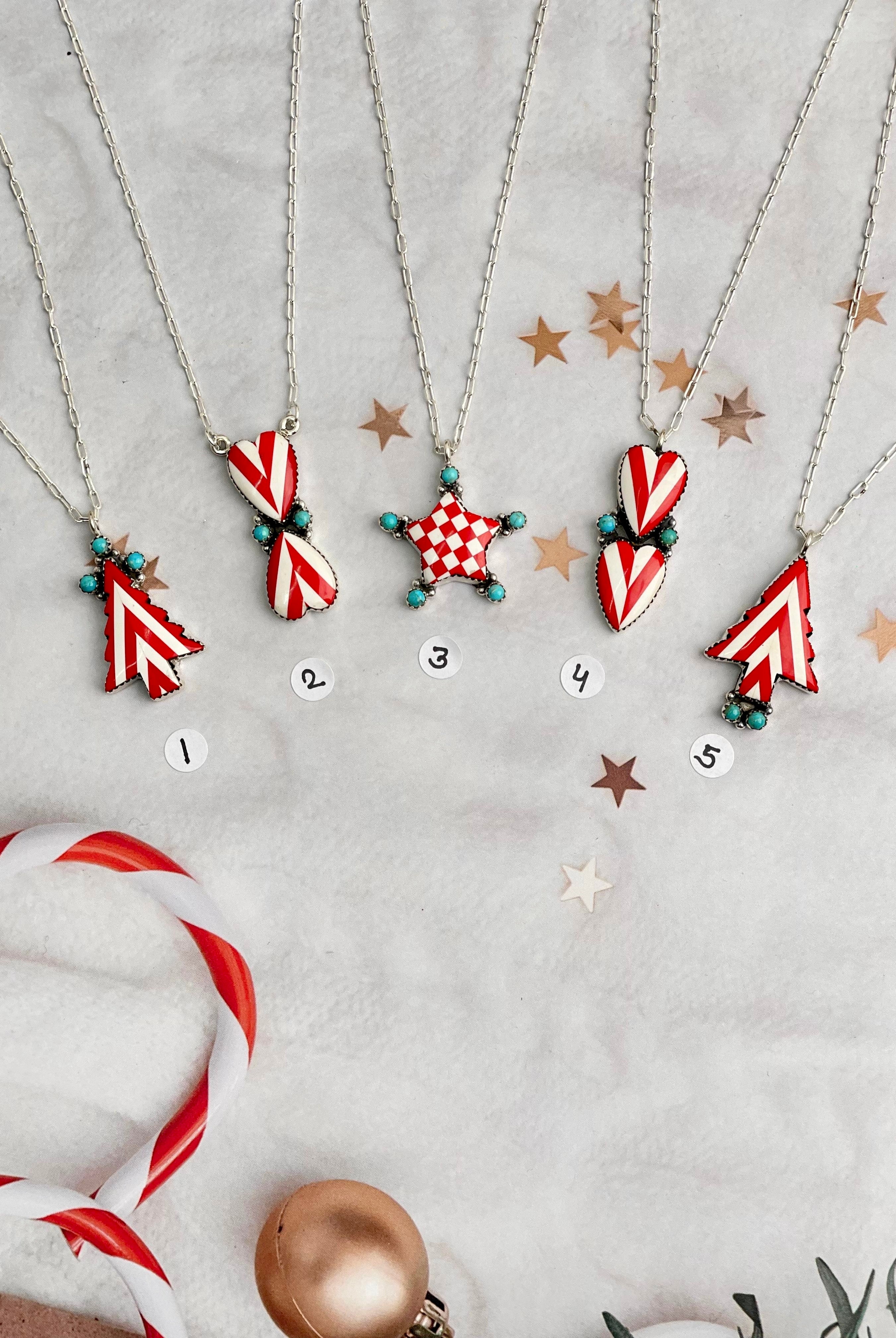 Holly Jolly Red & White Christmas Necklaces-Necklaces-Krush Kandy, Women's Online Fashion Boutique Located in Phoenix, Arizona (Scottsdale Area)